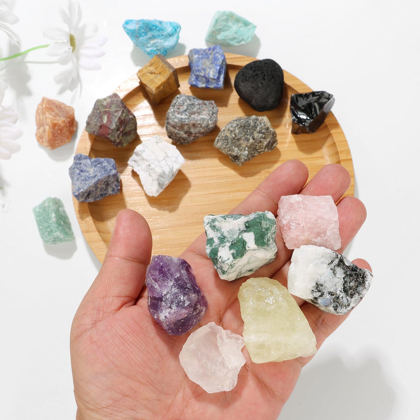 GolbalJew Sodalite Natural Raw Crystals 2PCS Healing Crystal Stones 1.2-2.0” Reiki Healing Gemstones for Meditation Chakra Balance Home Decor