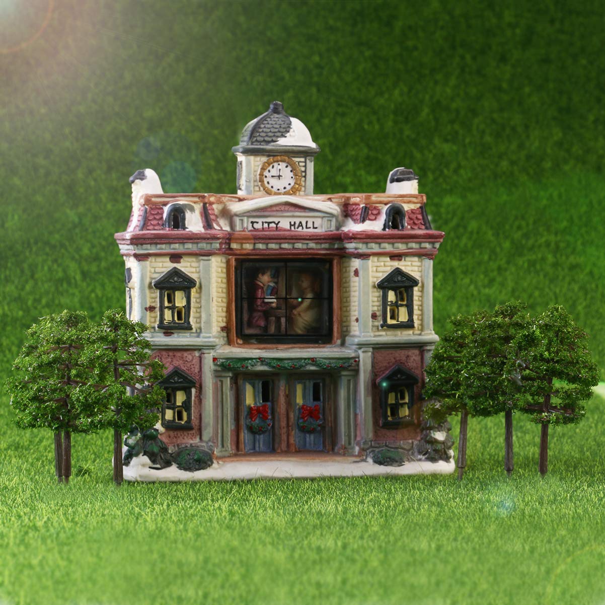 20pcs Model Trees Miniature Fake Diorama Tree MIni Train Railroad Railways Architecture Landscape Scenery Scale 1:100 for DIY Projects Crafts Fairy Garden Rainforest Supplies Dark Green