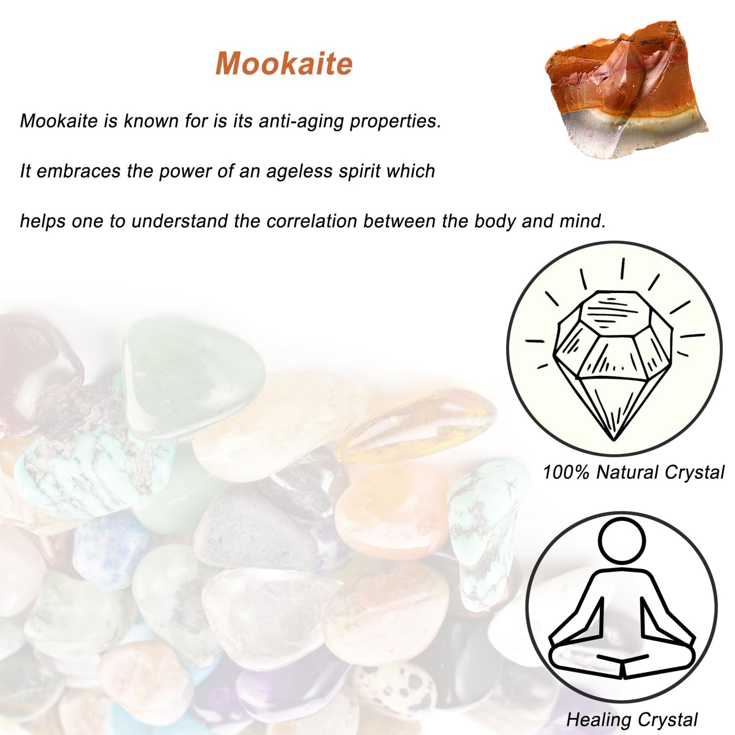Mookaite Raw Crystals, Large 1.25-2.0" Healing Crystals Natural Rough Stones Crystal for Tumbling, Cabbing, Fountain Rocks, Decoration, Polishing, Wire Wrapping, Wicca & Reiki