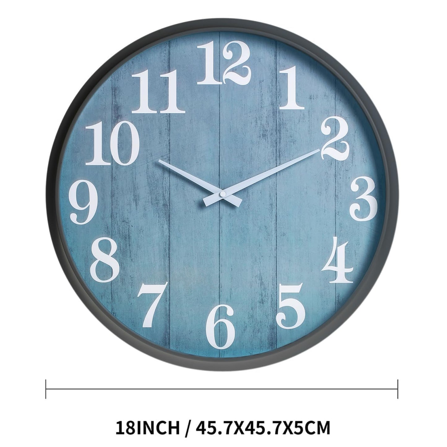 Large Outdoor Indoor Clock Waterproof,18 Inch Waterproof Oversized Wall Clocks,Silent Movement Battery Operated for Garden Patio Pool Room Office Decorative Gifts