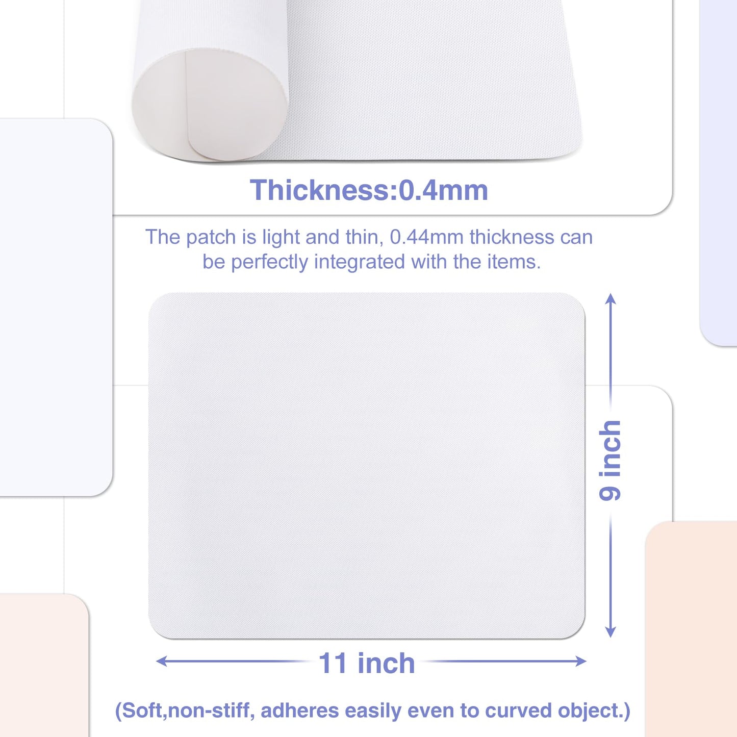 Gheeidau Canvas Repair Patch 9×11 Inch 3Pcs Waterproof Self-Adhesive Fabric Repair Patch for Tents,Boat Cover,Pop Up Canopy,Patio,Bags,Car Seats,Sofas,Furniture Cover(Royal Blue)