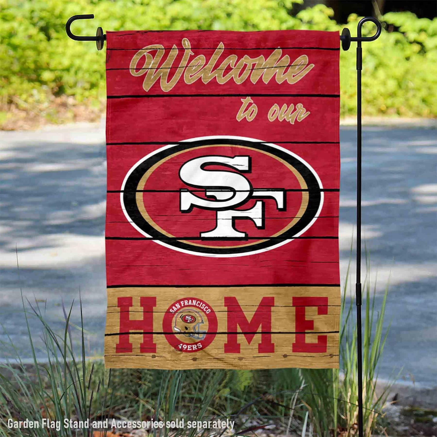 San Francisco 49ers Welcome Home Decorative Garden Flag Double Sided Banner