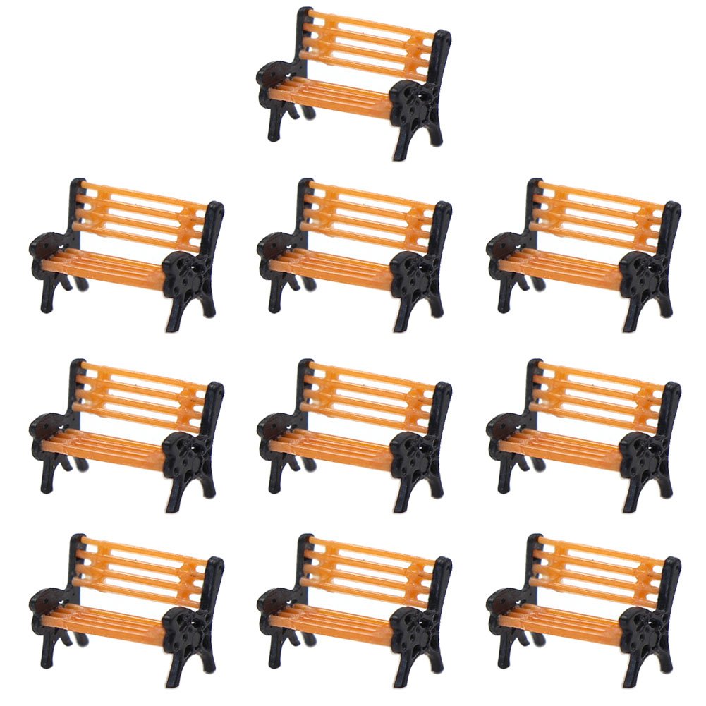 10pcs Park Benches Model Train 1:100 Bench 1.31cm or 0.51inch Chair Settee TT Railway Layout New