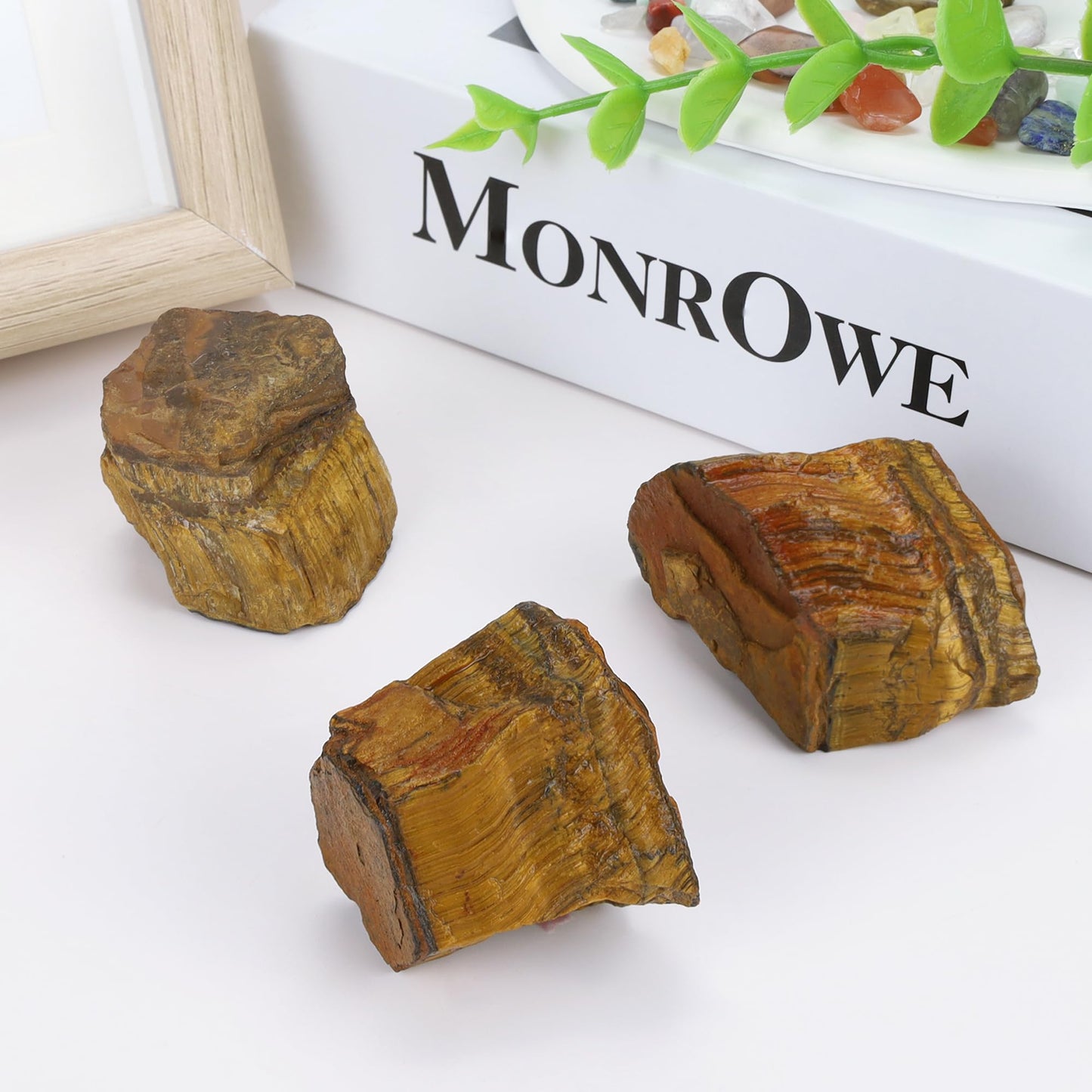 XIANNVXI Tigers Eye 1.8-2.2" Large Raw Crystals and Healing Stones Natural Rough Crystal Rocks for Decor Gifts Tumbling Cabbing Polishing Fountain Rocks 1PCS