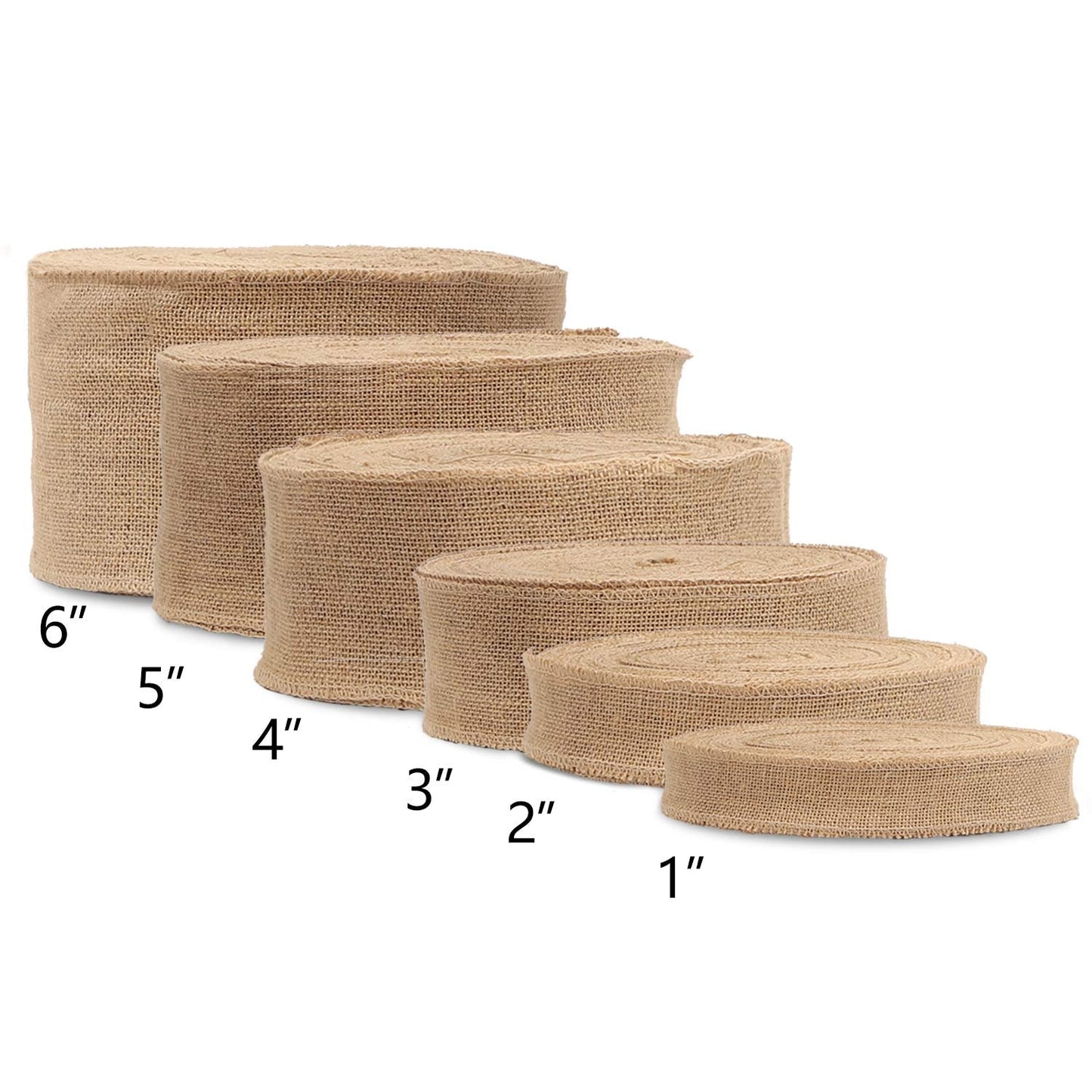 KINJOEK 5 Inch Wide 11 Yards Burlap Ribbon, Natural Jute Fabric Ribbon Crafts Ribbon for Christmas Wedding Gifts Burlap Fabric DIY for Decoration