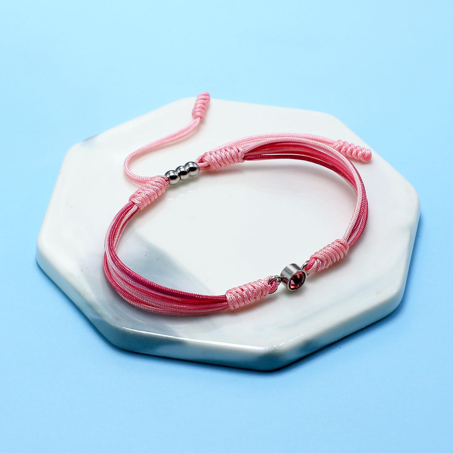 Crgwxzl October Birthstone Bracelets for Women Men,Healing Crystal Protection Stone Rose Quartz Beads Bracelet,String Wrap Zodiac Month Bracelets Birthday Jewelry Gifts