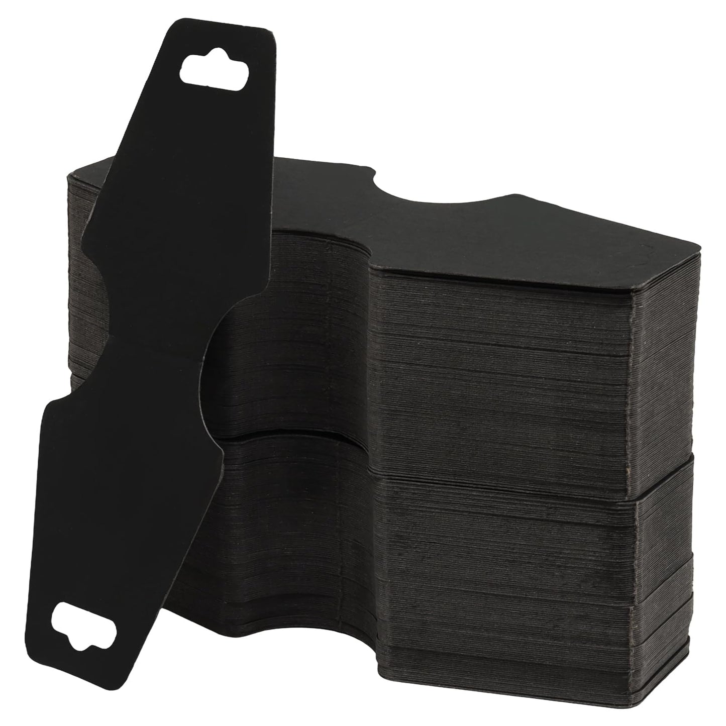 verkelly 400 Pack Black Bracelet Display Cards, 4.7"x2" Jewelry Display Cards with Hole & Necklace Display Cards for Small Business, Craft Fairs, Home Organization