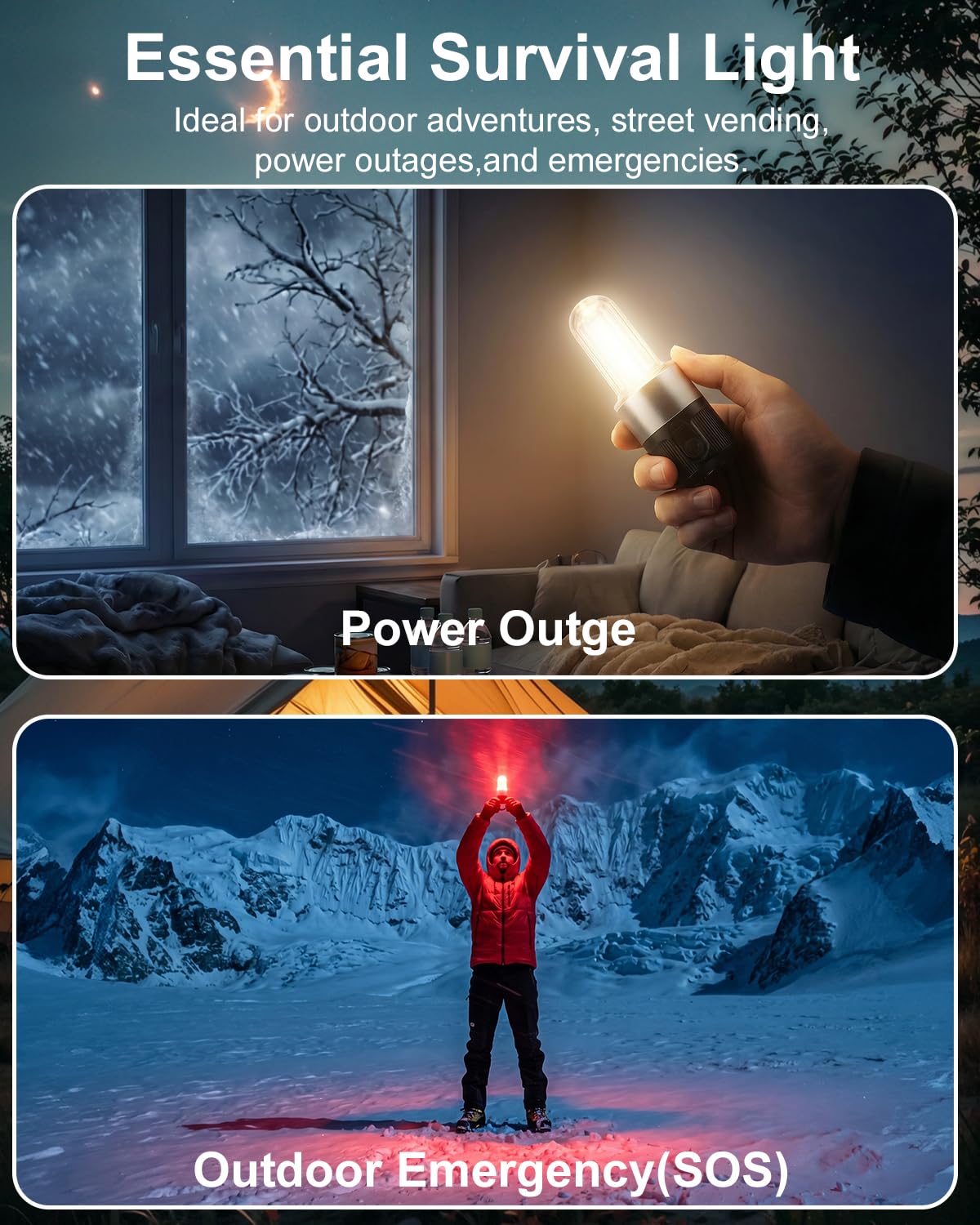 Livinlarge Led Camping Lantern USB Rechargeable,Portable Tent Lamp Emergency Lights with Hook,4 Lighting Modes,with Magnetic Attachment Feature,for Hiking,Party,Camp,Fishing,Power Failure,4 Pack