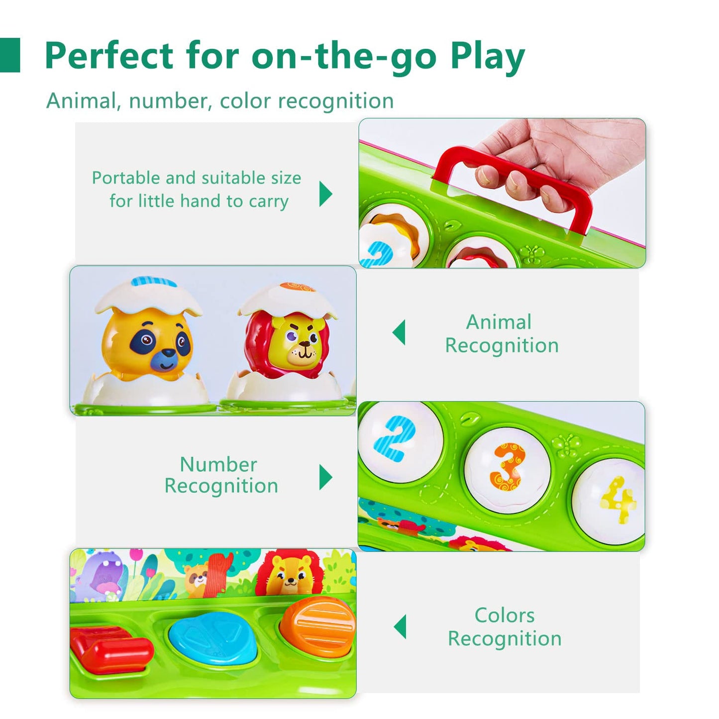 WOWOHAGE 1 Year Old Toys for Boys Girls Birthday Gift, Cause and Effect Animal Pop Up Toy with Music and Light for Toddlers 1-3, Preschool Learning Educational Toys Gifts for Babies 12 Months