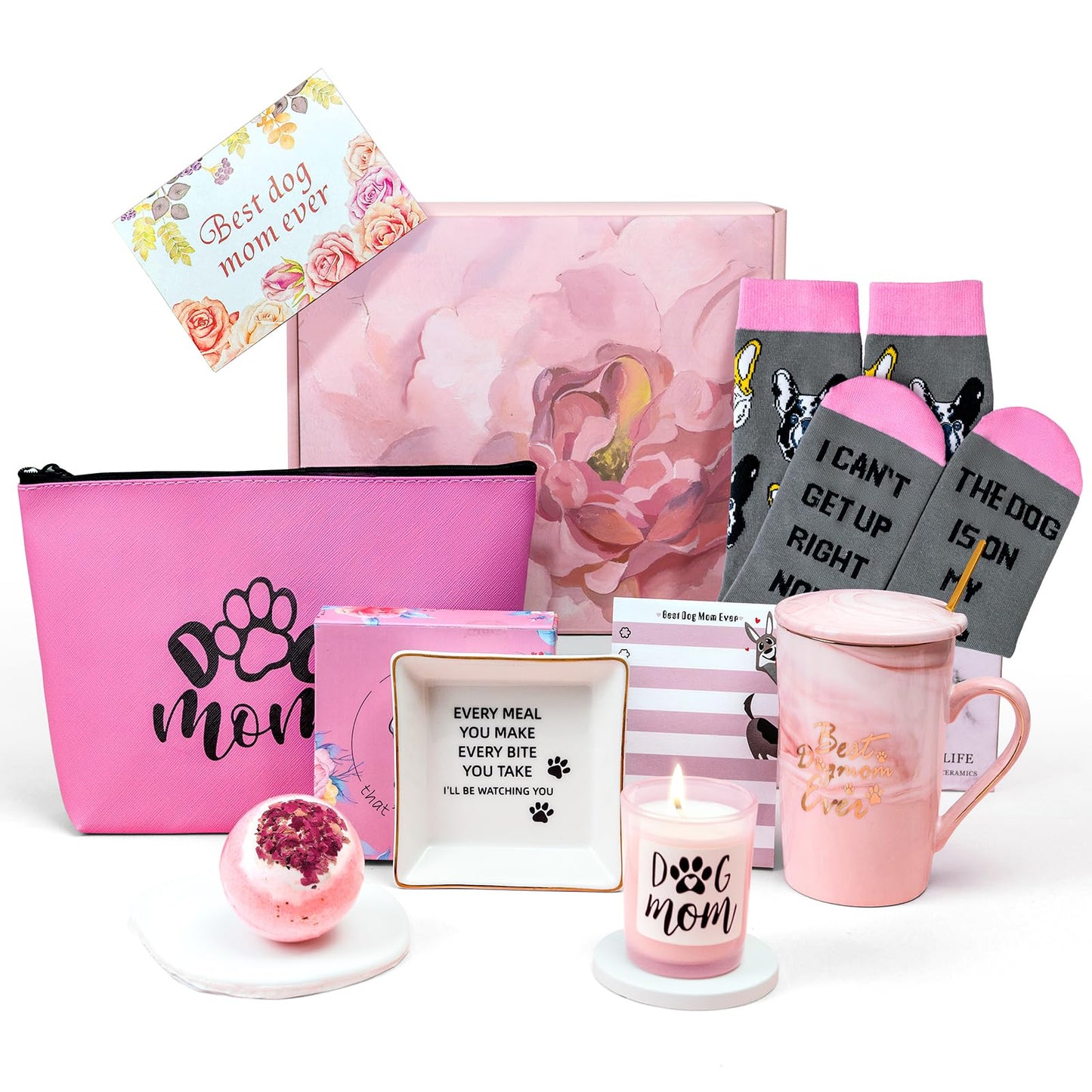Dog Mom Gifts for Women, Dog Lovers Gifts for Dog Lovers Women, Dog Themed Gift Basket, Birthday Gifts for Women, Mom, Sister, Wife, Unique Gifts for Women, Mothers Day Gift Basket