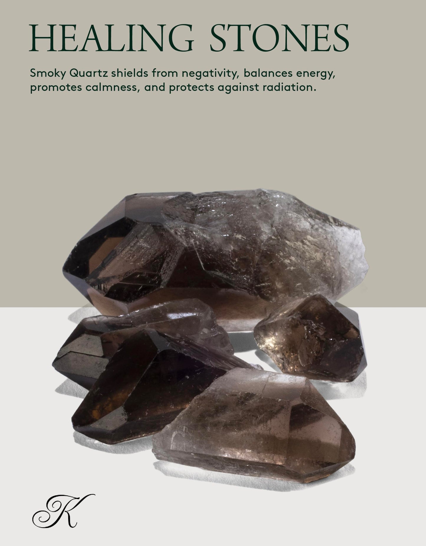 KALIFANO Smoky Quartz Points Bundle (250+ Carats) - Bulk High Energy Raw Lemurian Reiki Morion Cuarzo Crystal Used for Clarity and Purpose - Information Card Included (Family Owned & Operated)