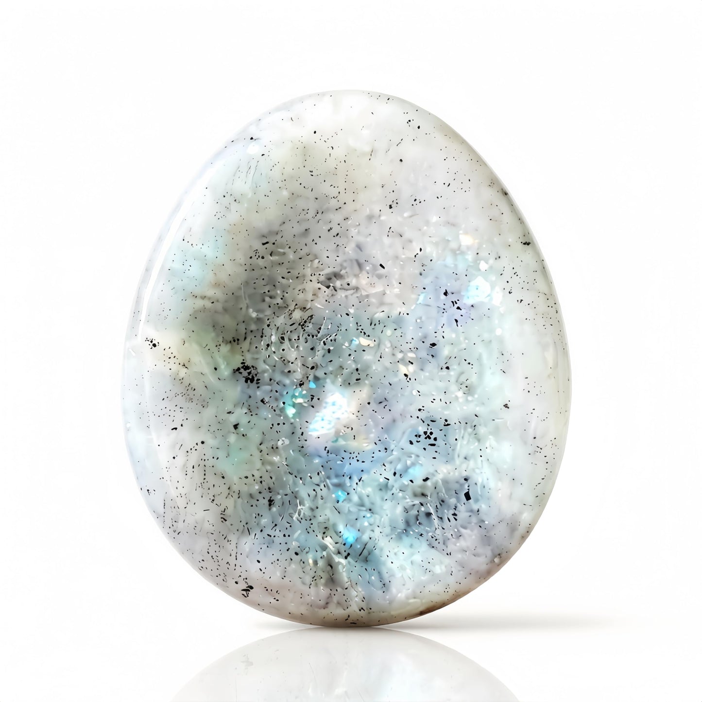 Bacatgem Natural Moonstone Water Drop Chakra Thumb Worry Stone,Stress Relax Healing Reiki Crystal Pocket Palm Stones