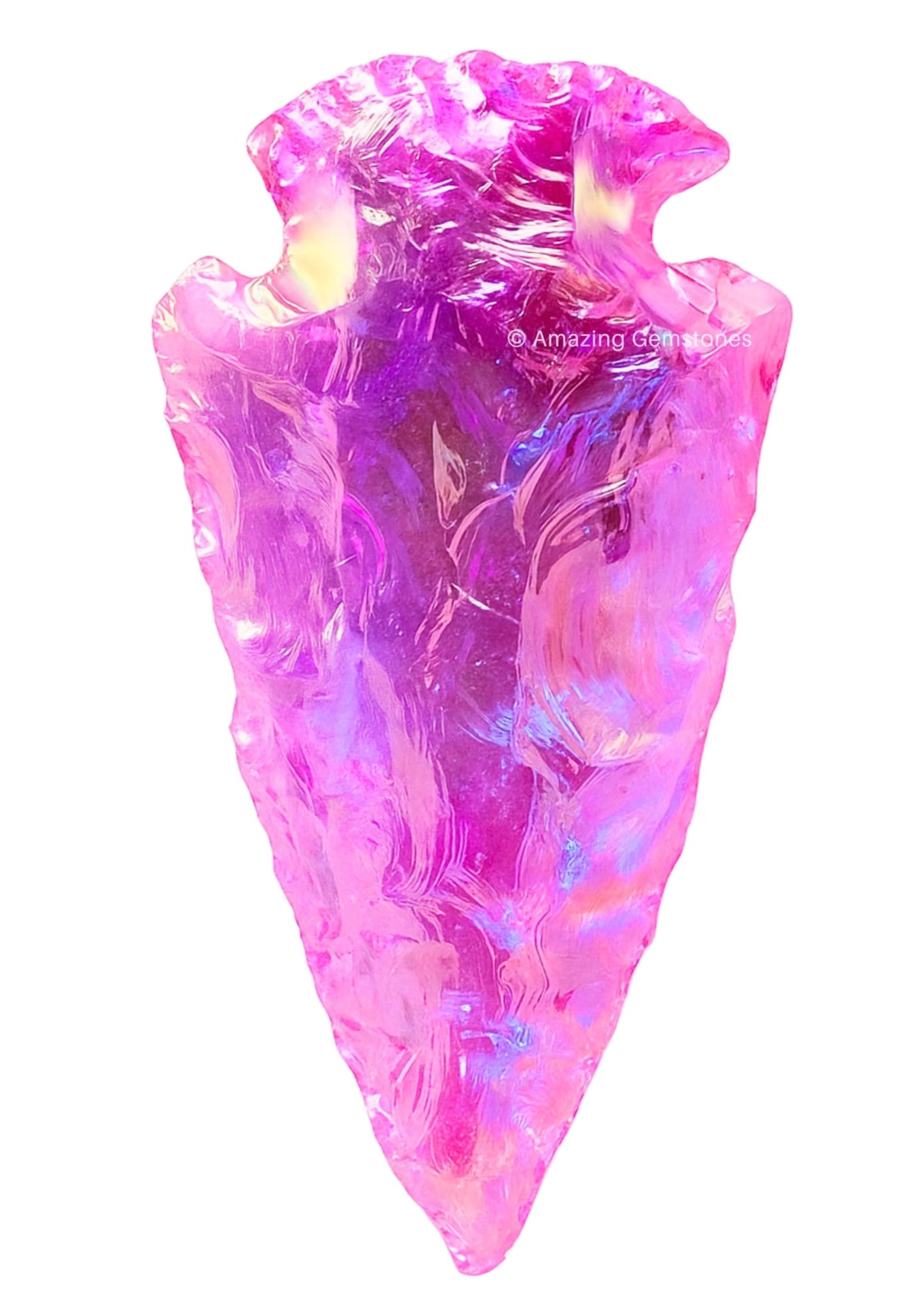 Amazing Gemstone Angel Aura Rose Quartz Arrowhead, Crystal and Healing Stone Flint Rock Arrow Head - 1 to 1.5 Arrowheads for DIY Project Craft Point Jewelry Making