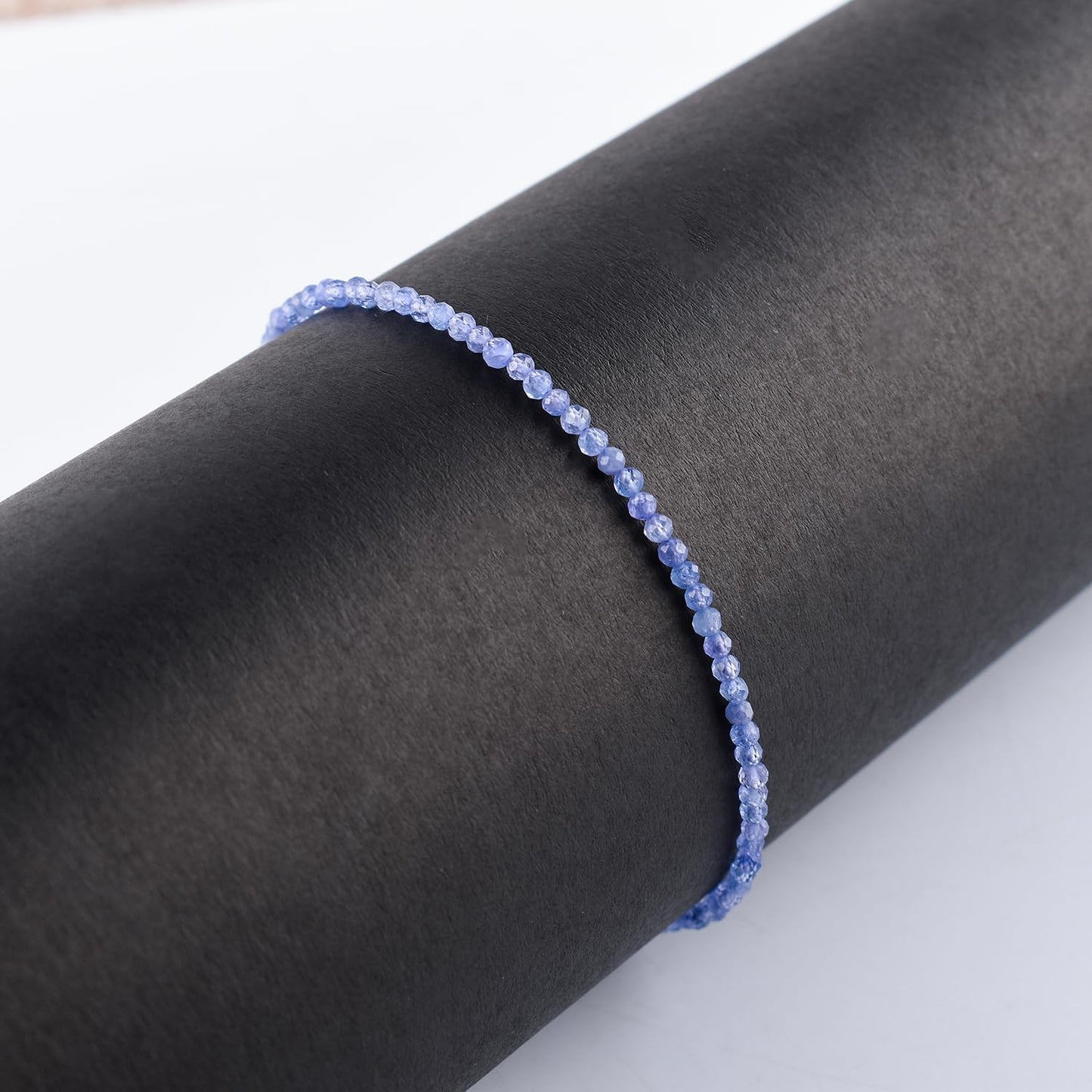 OdrillionGems Genuine Tanzanite Gemstone Beads Bolo Bracelet, 925 Sterling Silver, Handmade, Chakra Healing Crystals, Birthstone, Adjustable Chain, Minimalist, Valentine Gifts, Women Jewelry, 10inch