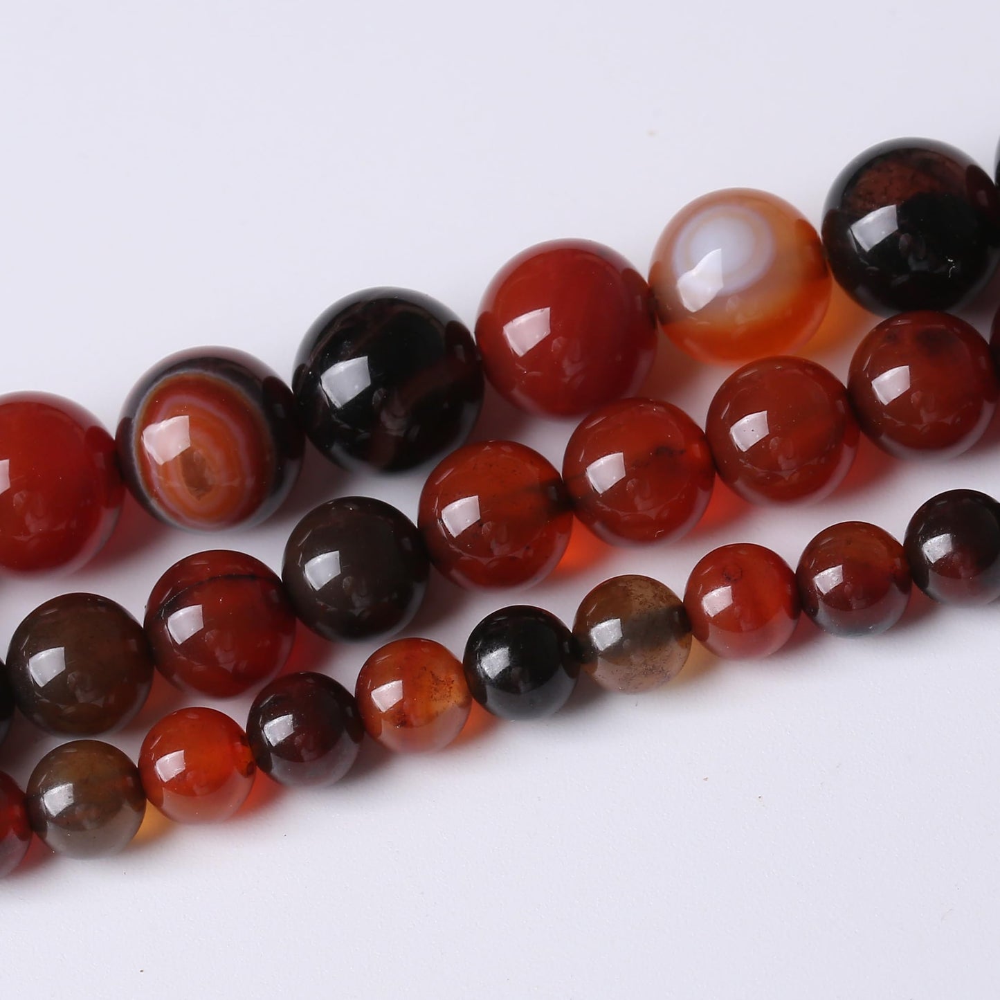 Natural Dream Agate Stone Gemstone Round Crystal Energy Jade Beads for Jewelry Making DIY Bracelet Necklace - 1 Strand 15.5inch 35PCS 10MM