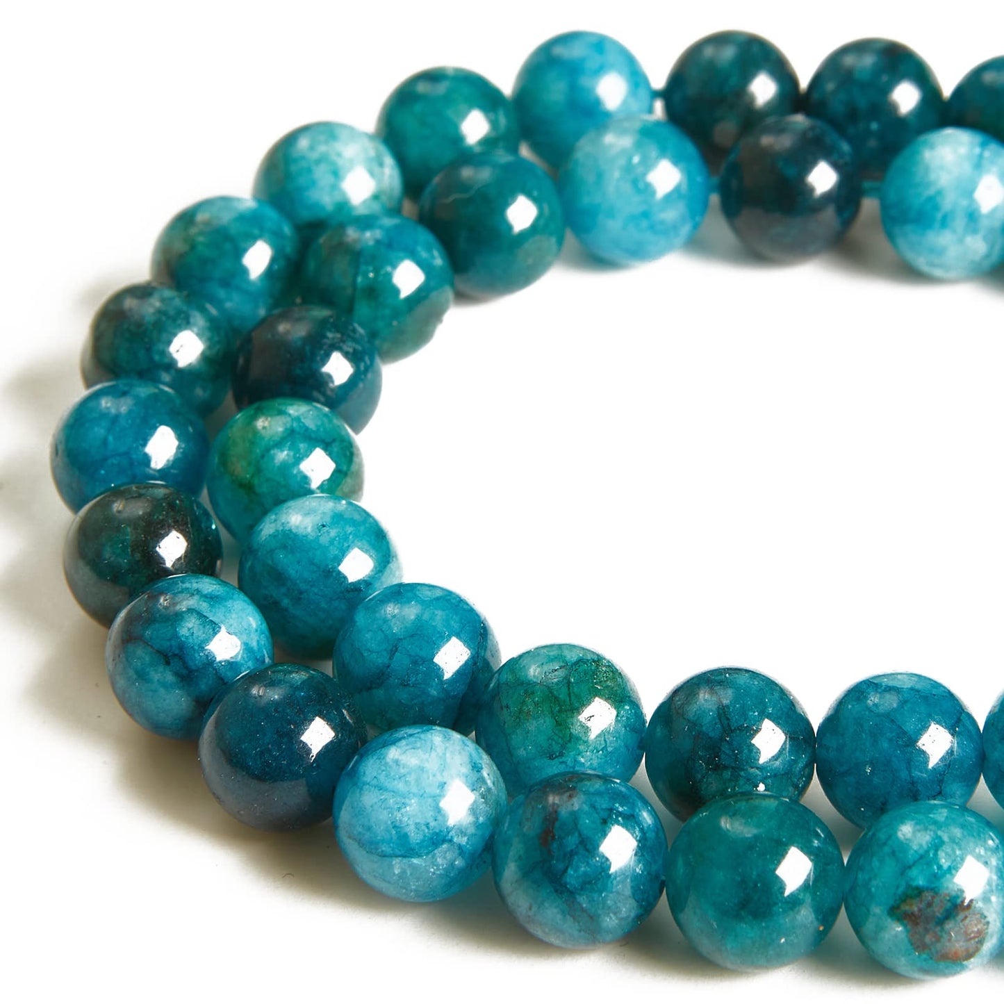 60pcs 6mm Apatite Beads Natural Gemstone Beads Round Loose Beads for Jewelry Making