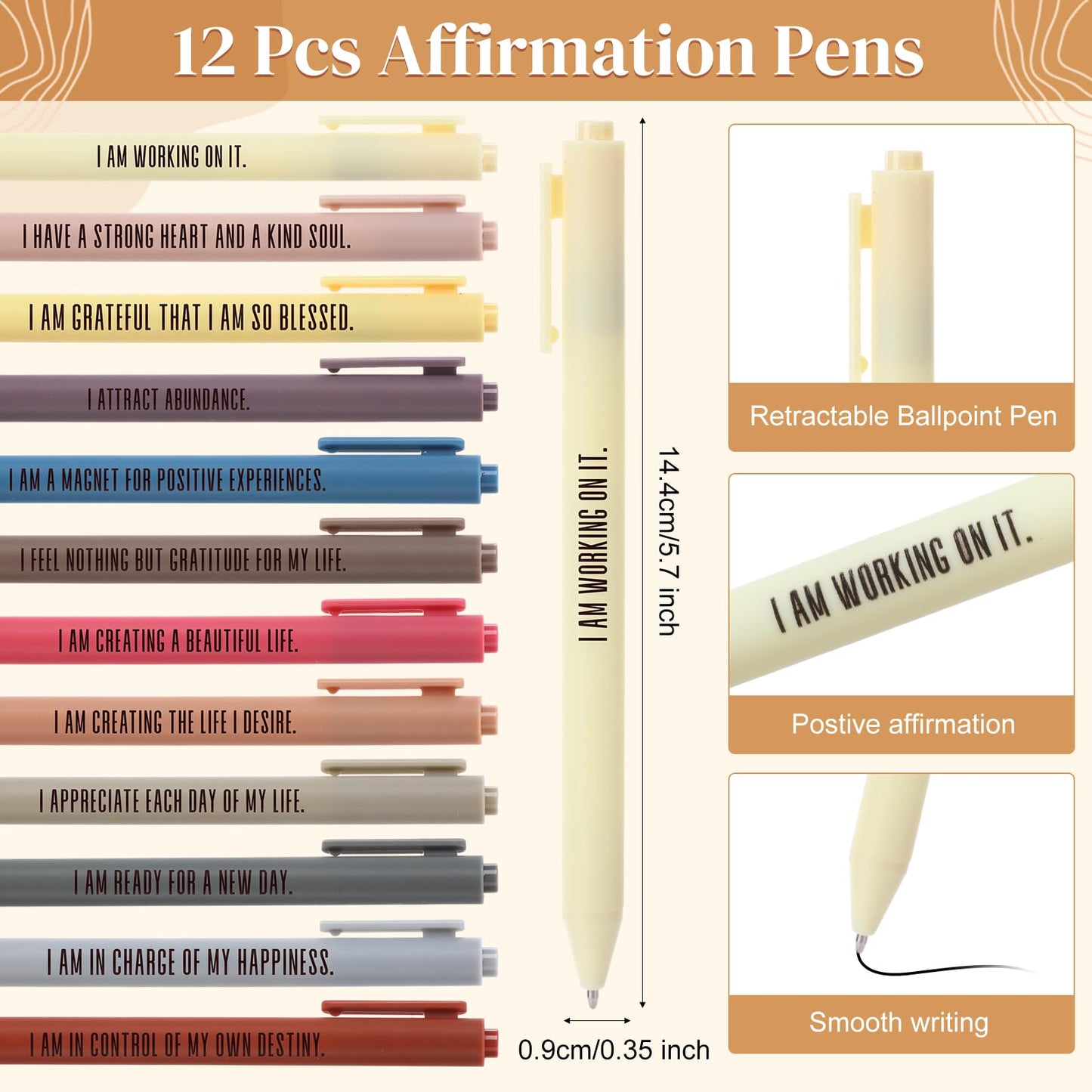 Kosiz 24 Pcs/12 Set Positive Affirmation Gifts Bulk for Women Gratitude Spiral Journals with Pens Motivational Notebooks Mothers Day Gifts for Mom Employee Coworker Teacher Nurse Volunteer (Rainbow)