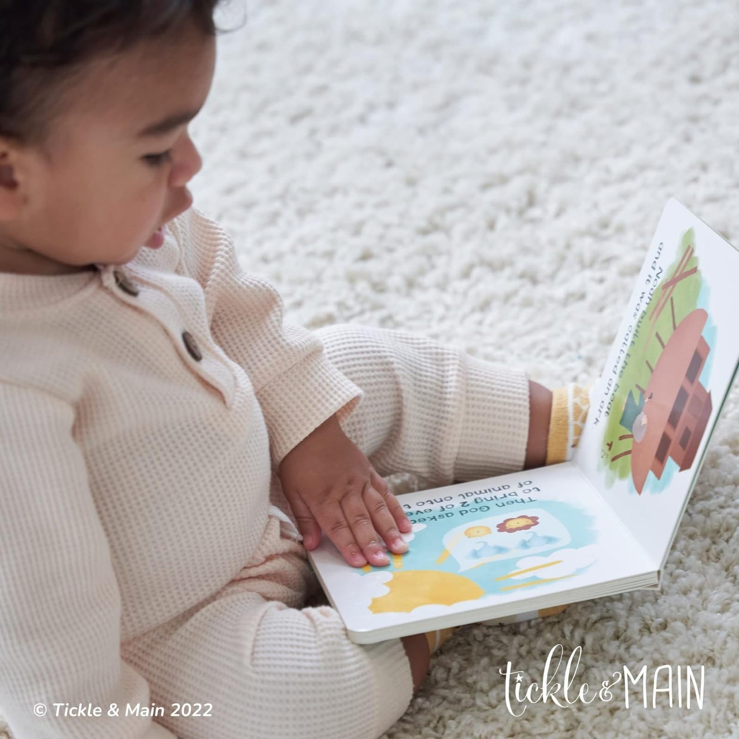 Tickle & Main Noah's Ark Baptism Gifts for Boys Book & Sock Set - 0-12 Months, 4-Piece - Baptism Essentials & Storybook Combo