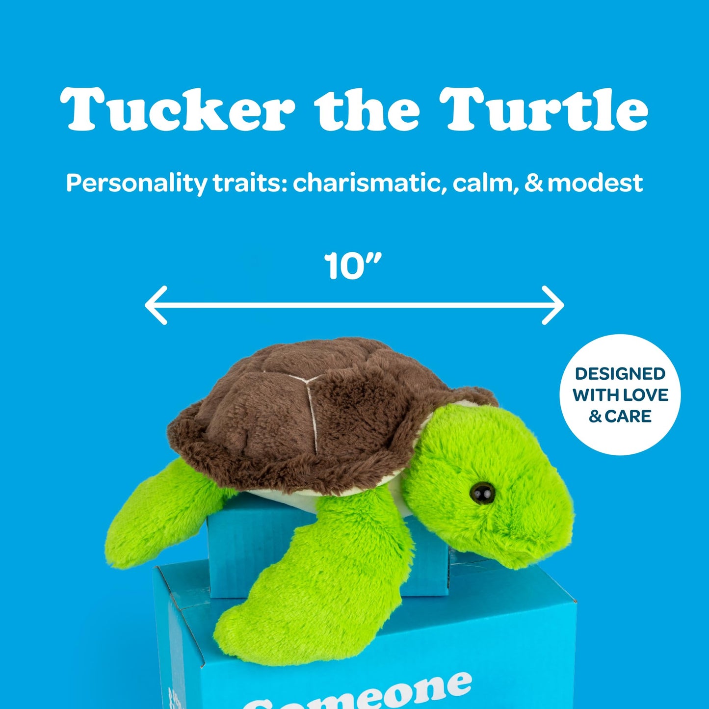 SendAFriend Tucker The Turtle Stuffed Animal Care Package, Someone Loves You Box, Great Gift for Any Reason (Miss You Notecard)