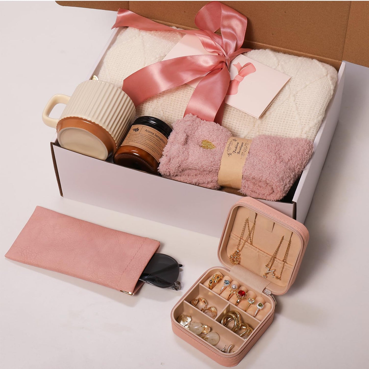 Hychipet 2026 Idea for Women Teen Girl-Regalos de Cumpleaños para Mujer Self Care Gifts for Women- Hug in a Box Get Well Soon Gifts Basket- Relaxation Gifts with Blanket Gifts
