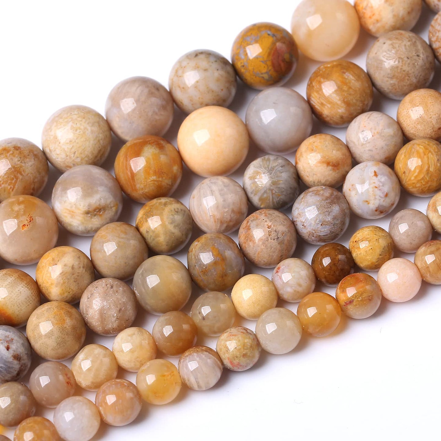 60PCS 6MM Natural Coral Jade Stone Beads Energy Healing Beads for DIY Jewelry Bracelet Necklace Making for Jewelry Making15Inch