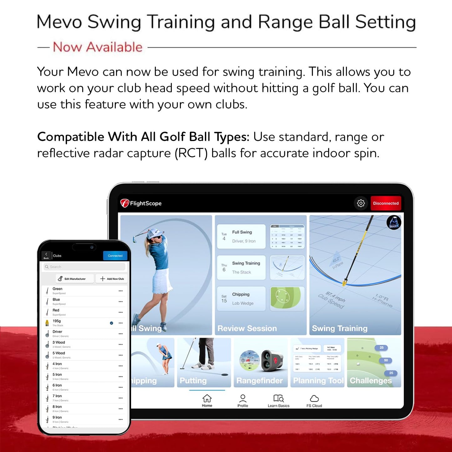 FlightScope Mevo Gen2 Portable Golf Launch Monitor and Simulator | 18 Swing Data Parameters, 8 E6 Simulation Courses, GPS Overview and Shot Tracer | Indoor and Outdoor, Signature Series Power Bundle