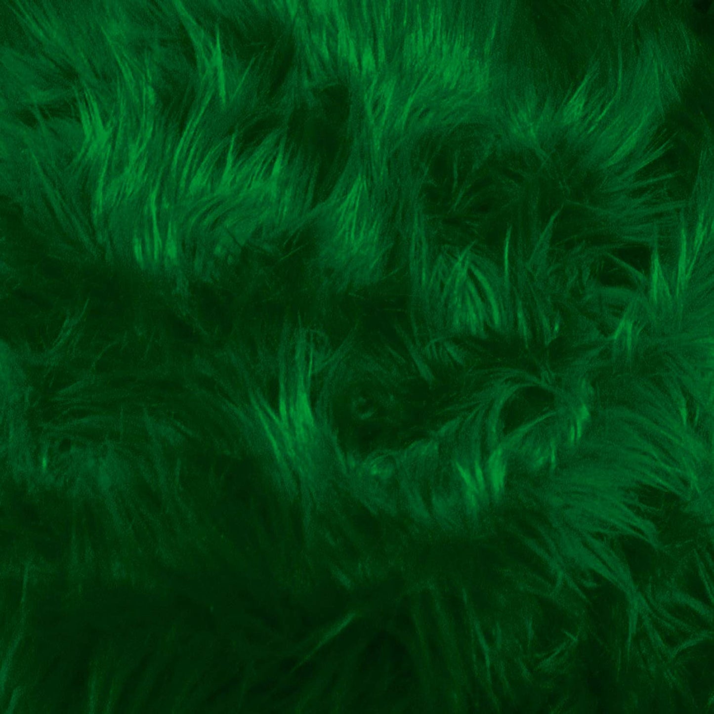 Faux Fake Fur Long Pile Luxury Shaggy Square Patches/Craft, Sewing, Cosplay, Costume, Decorations/Sold by Piece (Kelly Green, 15" X 15")