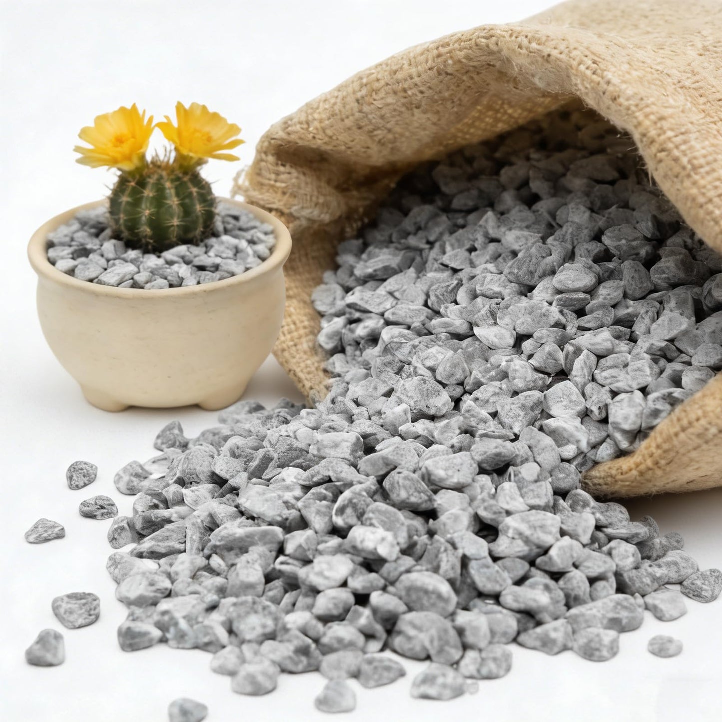 Mengdewei 1/8 Inch Aquarium Gravel, Small Pebbles for Fish Tank & Indoor Plants, Natural Mini River Rocks for Succulent Soil Mix, Drainage, Terrarium & Vase Filler - Gray, 12 lb