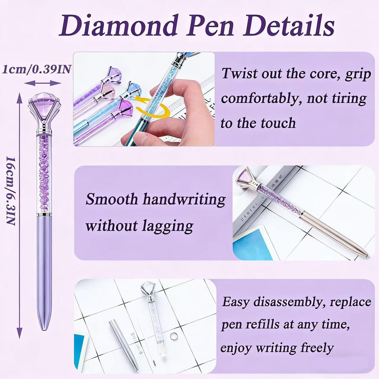 Diary with Lock for Girls, Password Notebook with Pen and Bookmark, Locked Journals for Teenage, Secret Diary Birthday Gifts for Girl Planner Notebook Kit (Purple)