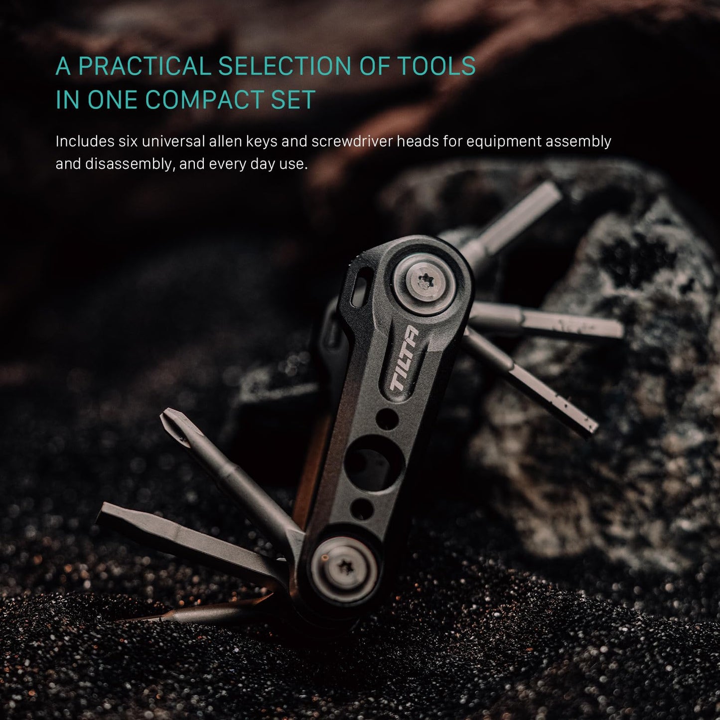 Tilta Multi-Functional Mini Tool Kit | Features Allen Keys and Screw Drivers | Compact & Lightweight | Compatible with Most Cages & Camera Systems (Black) TA-MMT-B