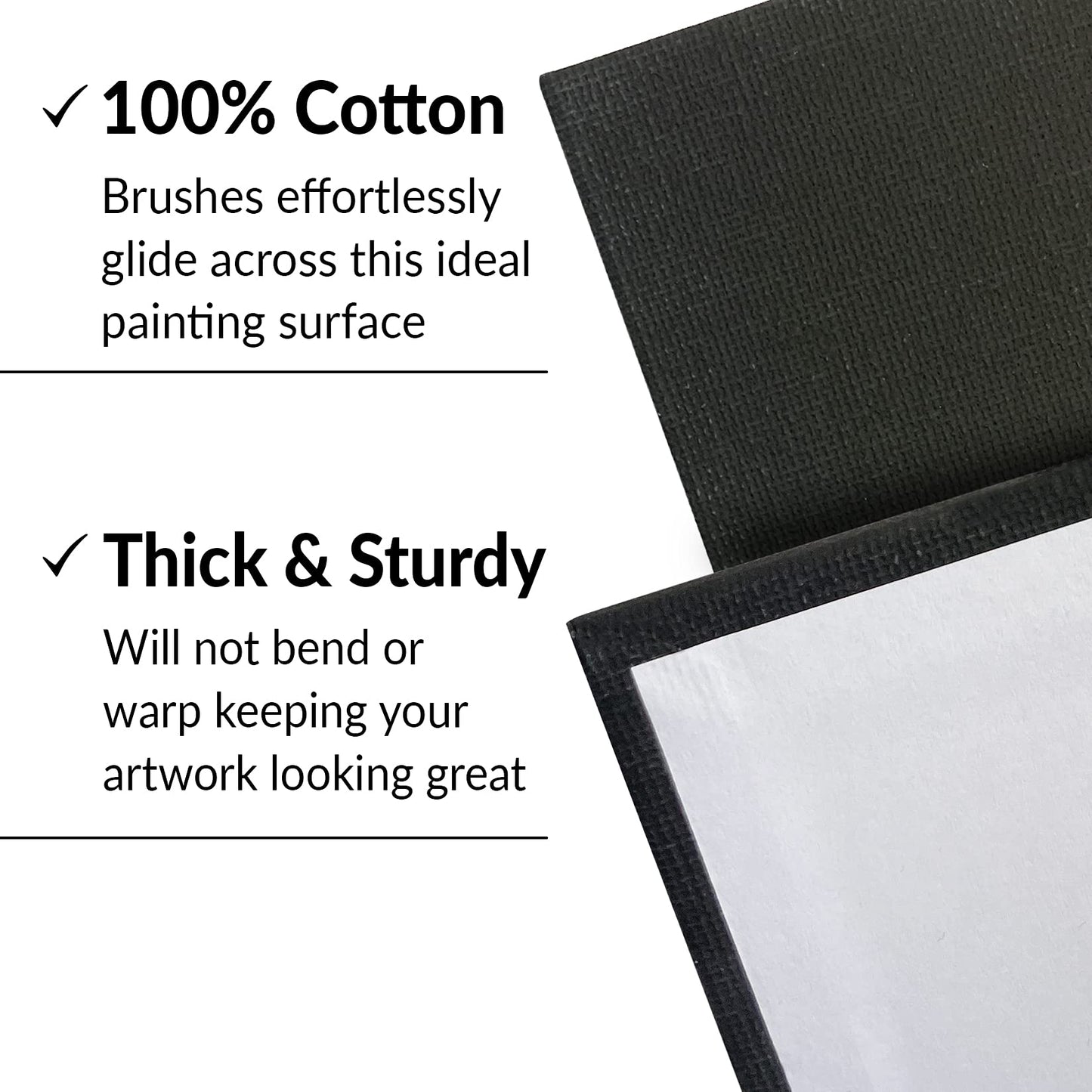 Black Canvas Panels for Painting, 20 Pack, 5x7 Inch Gesso-Primed Boards for Oil, Acrylic & Watercolor, Blank Art Canvas for Artists