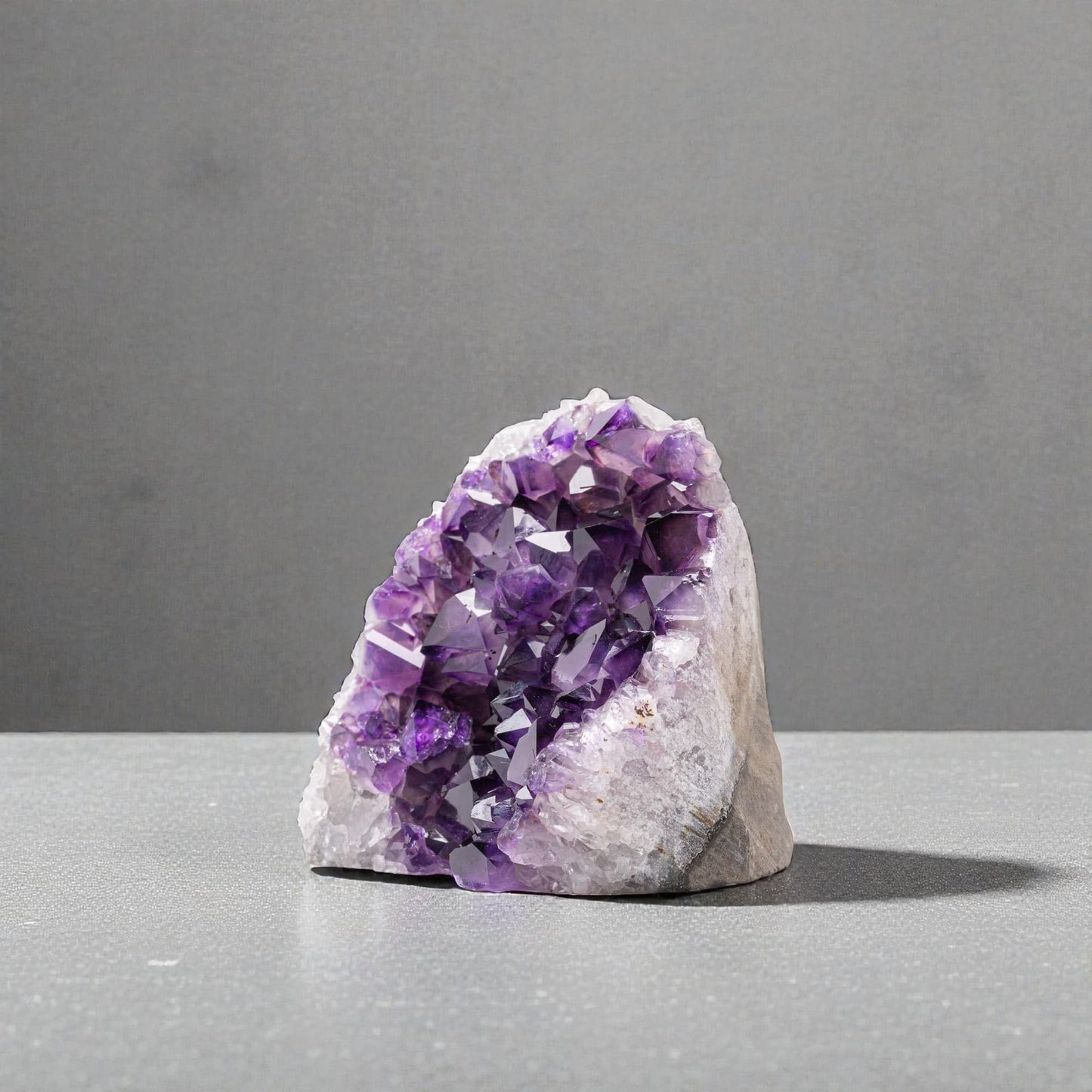 EMPORION Natural Amethyst Cluster (1.5–2 lb) – 4–6” Raw Amethyst Geode from Uruguay – Deep Purple Crystal