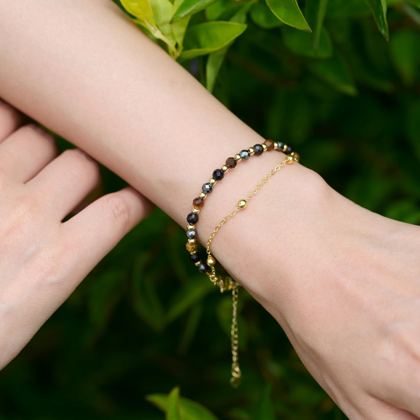 Farfume Triple Protection Crystal Bracelet Beaded Bracelets for Women 4mm Natural Stone Beads Gemstone Handmade Jewelry Valentine's Day Gifts
