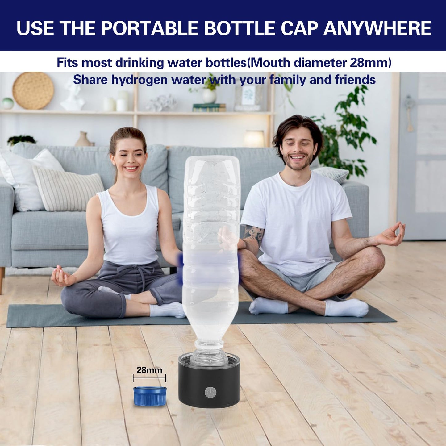 50Oz|1.5L Hydrogen Water Bottle with Latest SPE PEM Technology Water Ionizer, Hydrogen Water Generator Improve Water in 6 Minutes for Home, Office, Travel, Outdoor Adventures
