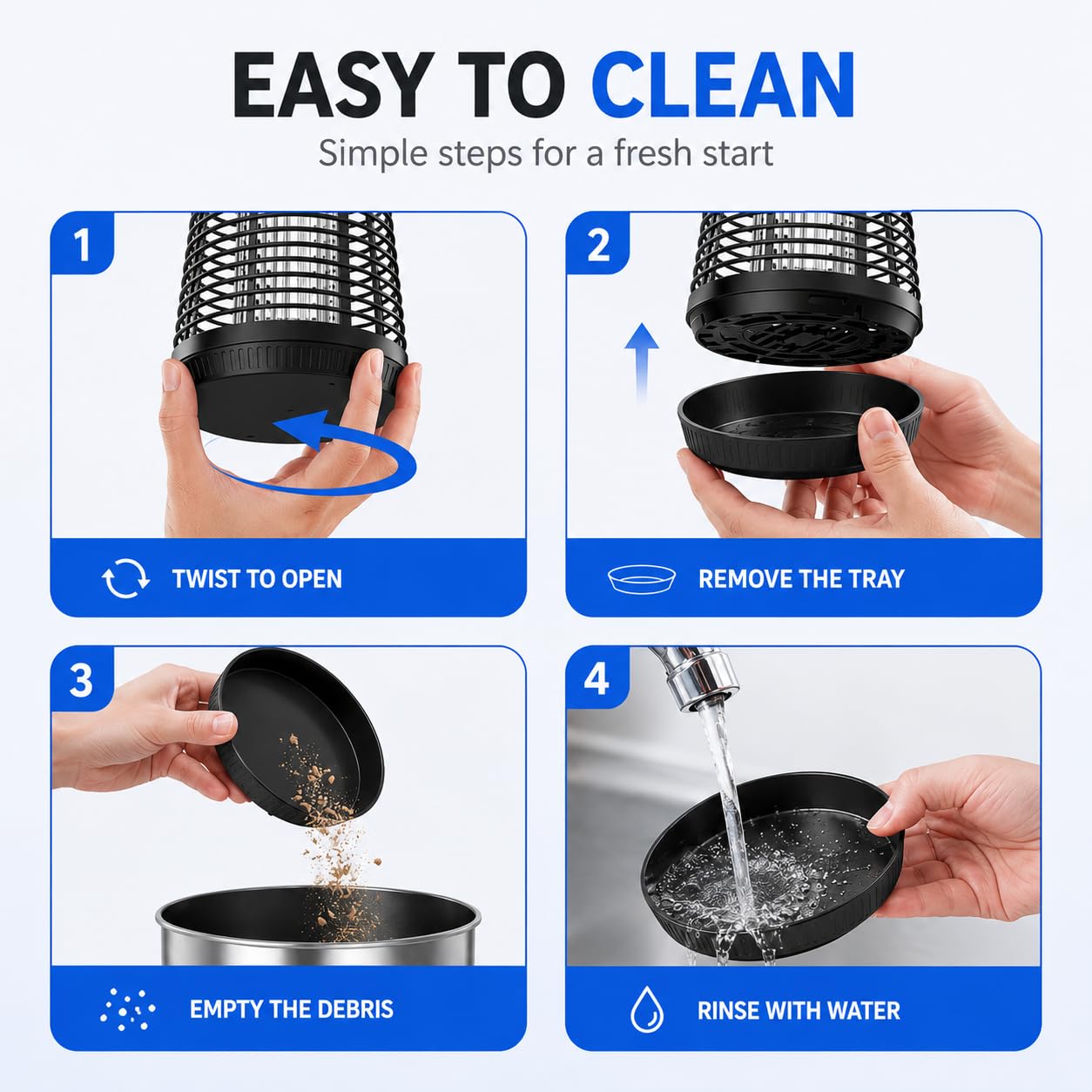Bug Zapper Mosquito Repellent Outdoor,Mosquito Zapper Fly Killer Indoor Fly Traps Outdoor Insects Zapper with 4200V 18W Waterproof IPX4 Flame Retardant ABS Housing for Home Garage Patio Backyard