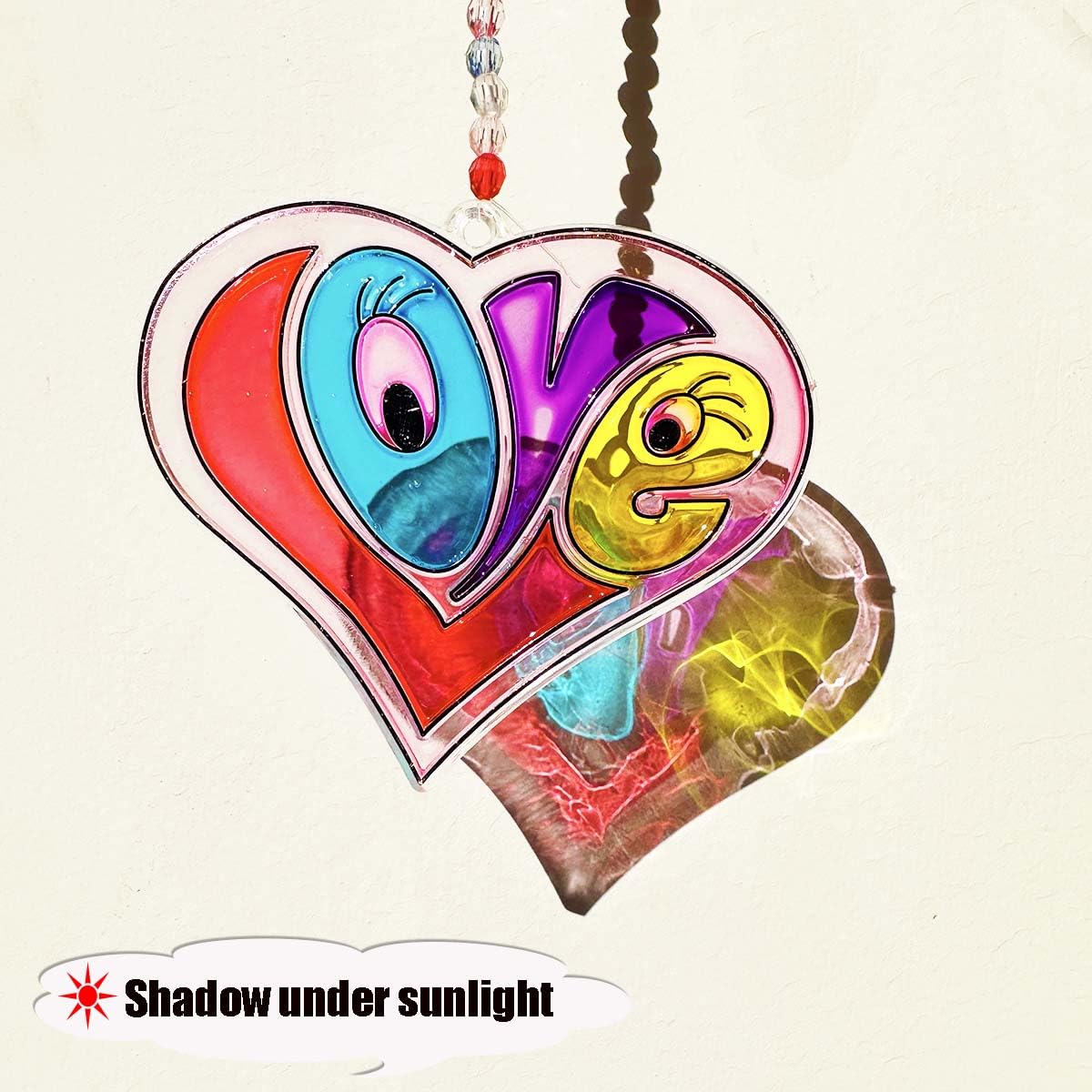 AUEKIV 30 Sets Valentine's Heart Suncatchers Craft DIY Kit Window Paint Art Suncatchers Valentine's Day Heart Sun Catcher Art Crafts Supplies for Valentine Gift Exchange Classroom Activities