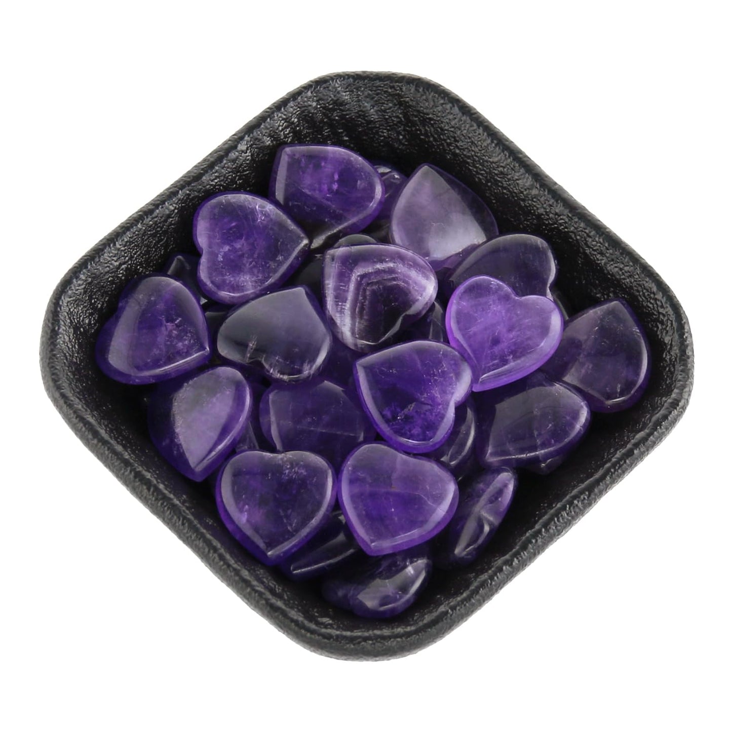 Namzi 20 Packs of Tumbled Polished Natural Amethyst Stones and Crystals Heart Stones, Crystals and Healing Stones Quartz Bulk for Wicca, Reiki, Healing Energy, Chakra Stones, Witchcraft Supplies