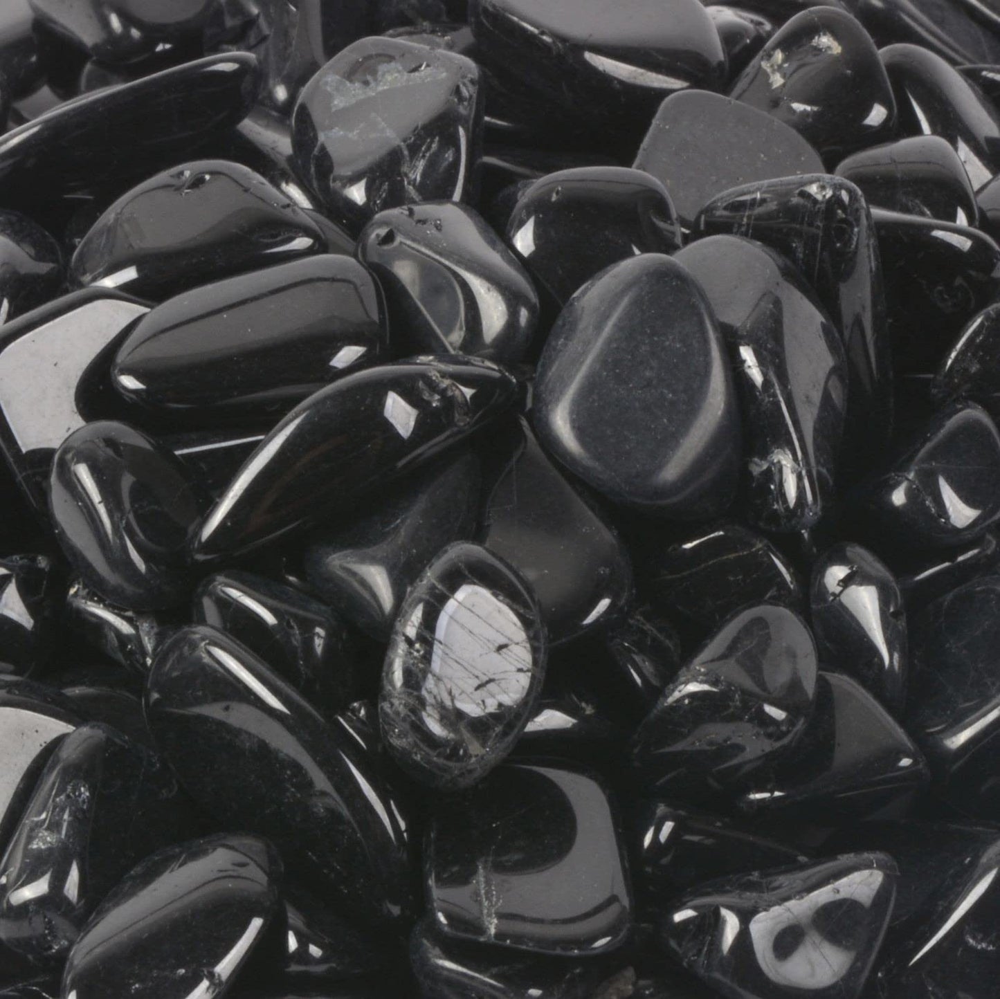 Natural Large Black Tourmaline Polished Chips Crushed Tumbled Stone Crystal Healing Embellishments 100 grams