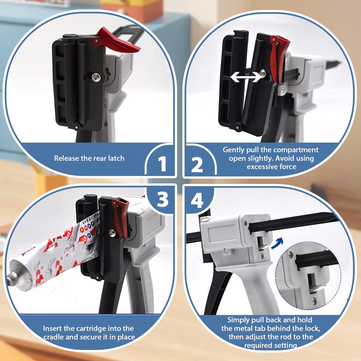 Xanadued Toothpaste Tube Gun, Toothpaste Tube Glue Gun, 704 Universal Glue Dispenser, Silicone Manual Glues Guns for DIY, Repair Tool Applications, Cream Adhesive