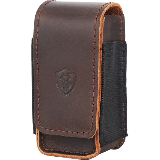 STAR VISTA Armando-2 Full Grain Leather Multitool Belt Pouch, Multi Tool Sheath, EDC Tool Holster for Flash Light, Tactical Pen, Heavy-Duty Stitching, Gift for Men, Dark Brown