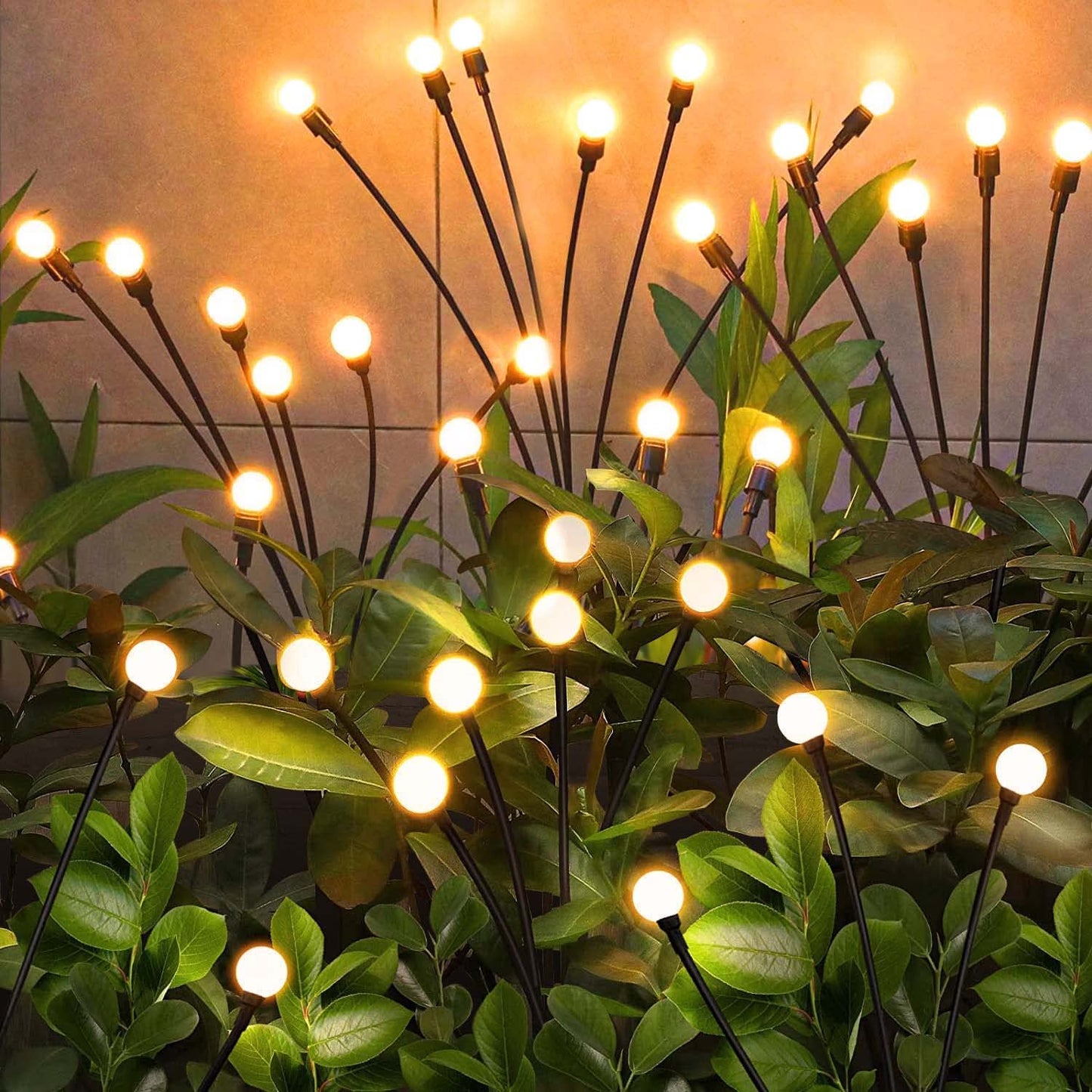 NBQQ Solar Garden Lights Outdoor, Waterproof Solar Powered Lights for Yard Pathway Patio, Swaying Lawn Decor as Gardening Gifts for Women Holiday(Warm White, 10 Pack)