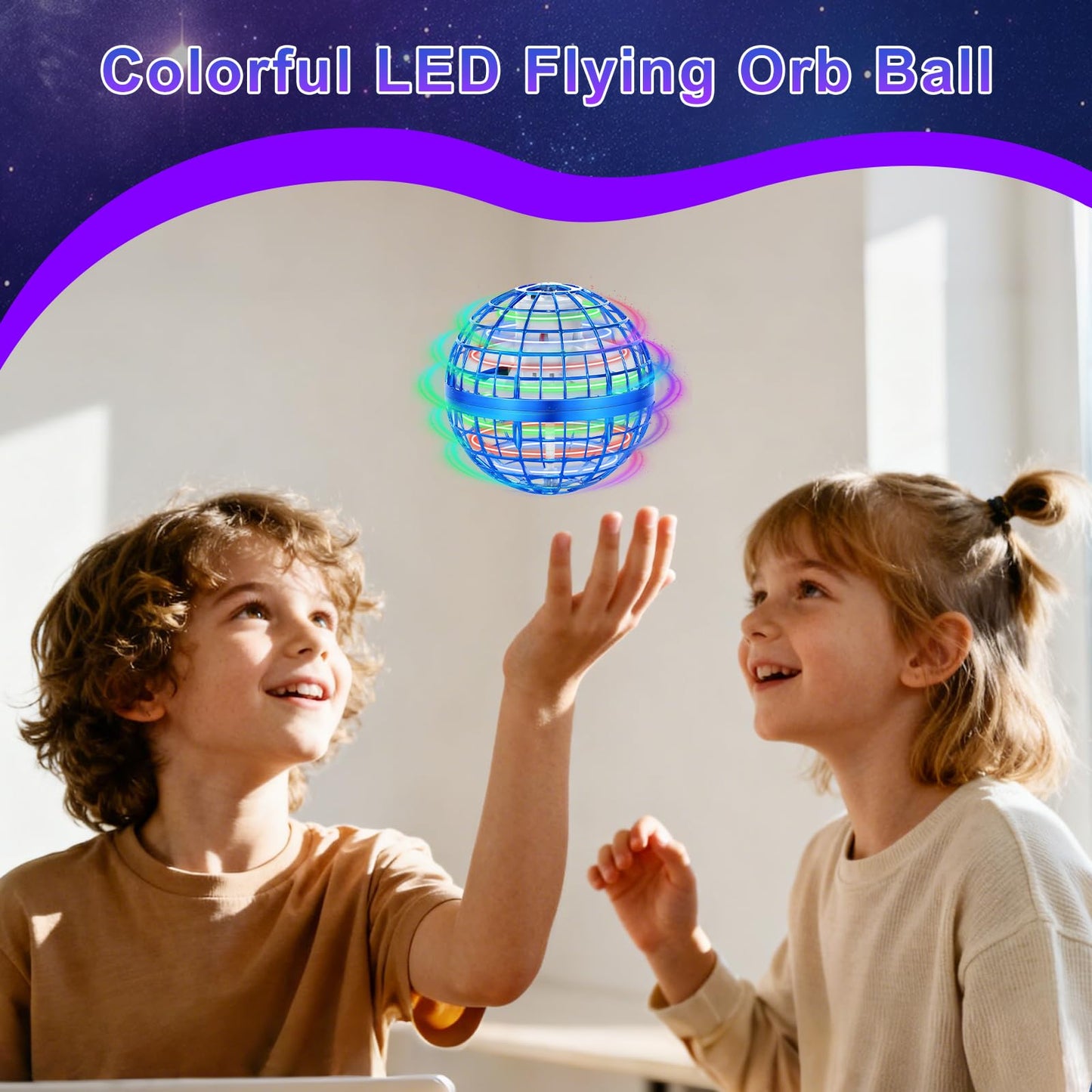 OFUN Flying Orb Ball Toys 2026 - Hover Ball Cosmic Globe Boomerang, Hand Controlled Drone Orbit, Cool Spinning Outdoor Toys Gifts for 6 7 8 9 10+ Year Old Boys Girls Teens Adults
