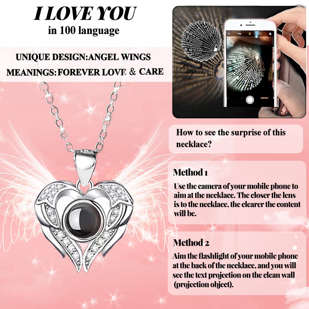 Mother’s Day Gifts for Mom Eternal Rose Gift Box with Necklace for Women, Preserved Forever Rose Jewelry Box, Romantic Valentines Day Christmas Mothers Day Anniversary Birthday Gifts for Girlfriend Wife Mom