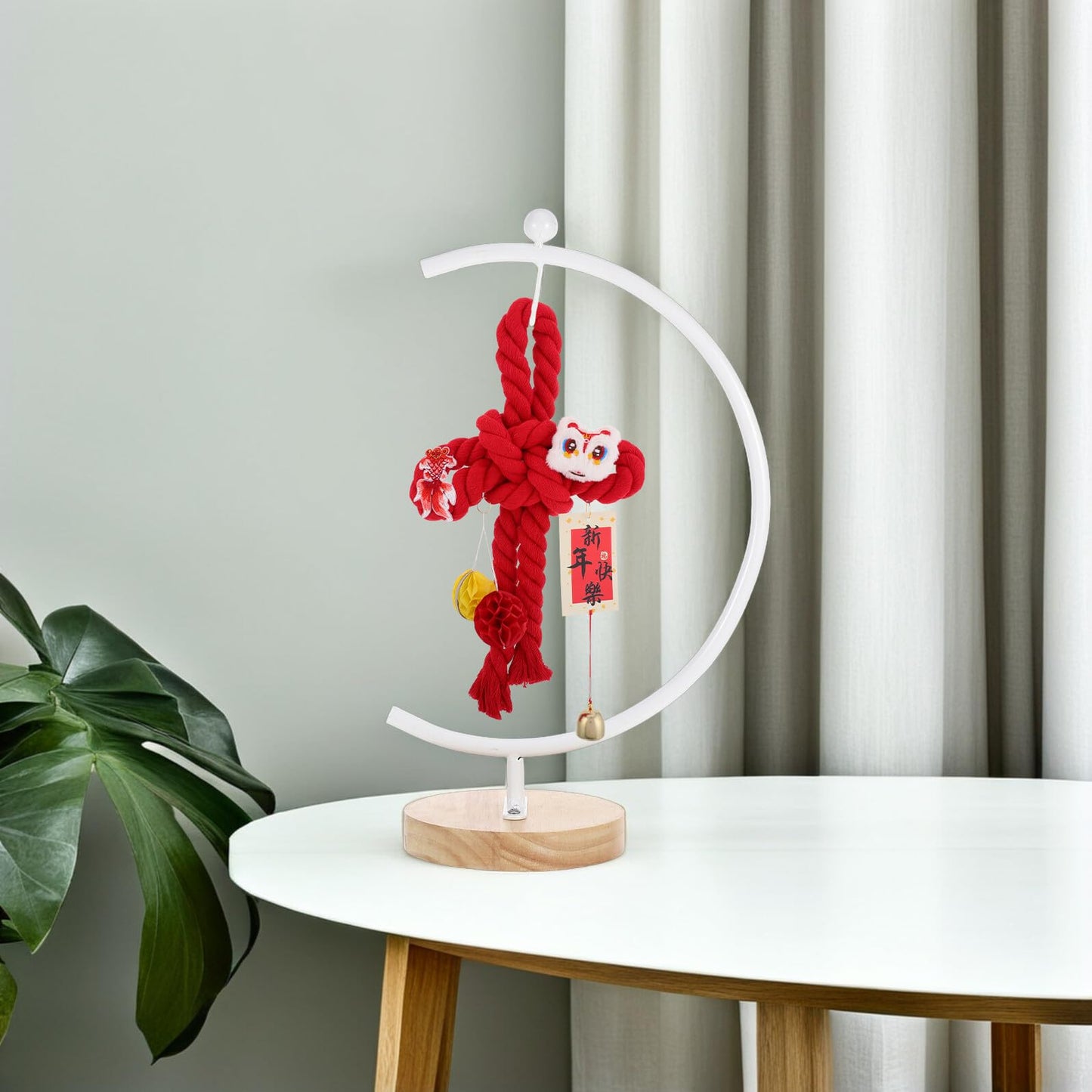 SHINEOFI Ornament Display Stand with Base Iron Hook Rack for Hanging Glass Vase Holder Terrarium Air Plant Holder Stylish Home Decor for Wedding and Office