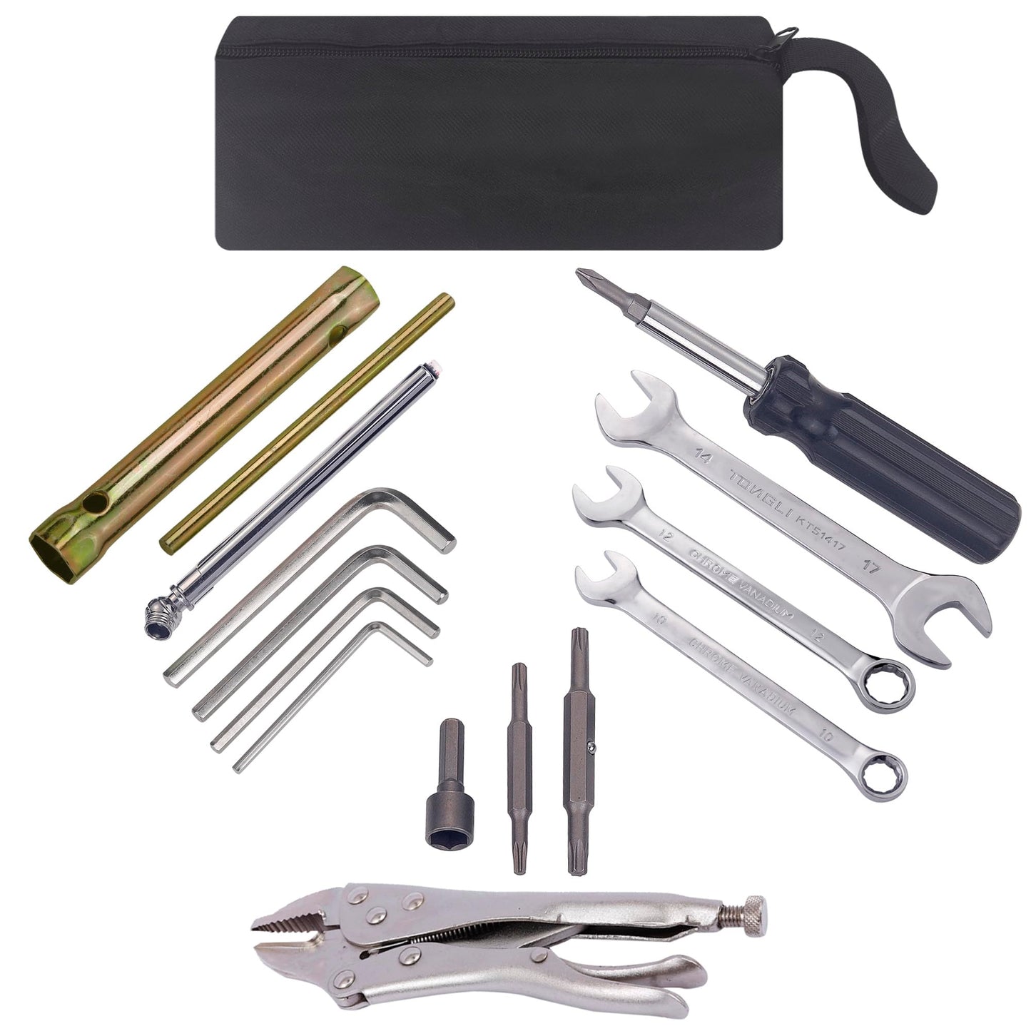 WINTOWIN Compact Tool Kit for Roadside Service,Sports Bike,Motorcycle Repair Tool Kit for Japanese Motorcycle, ATV,UTV,Sports Bike,Gift for Father Husband Christmas Birthday