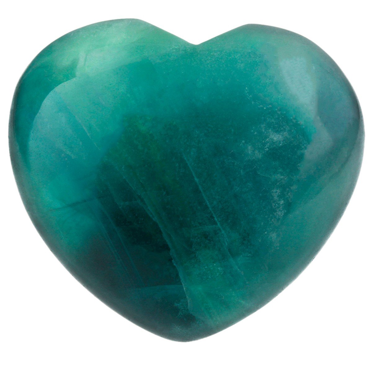 rockcloud Healing Crystal 1.6 inches Green Fluorite Heart Love Carved Palm Worry Stone Chakra Reiki Balancing