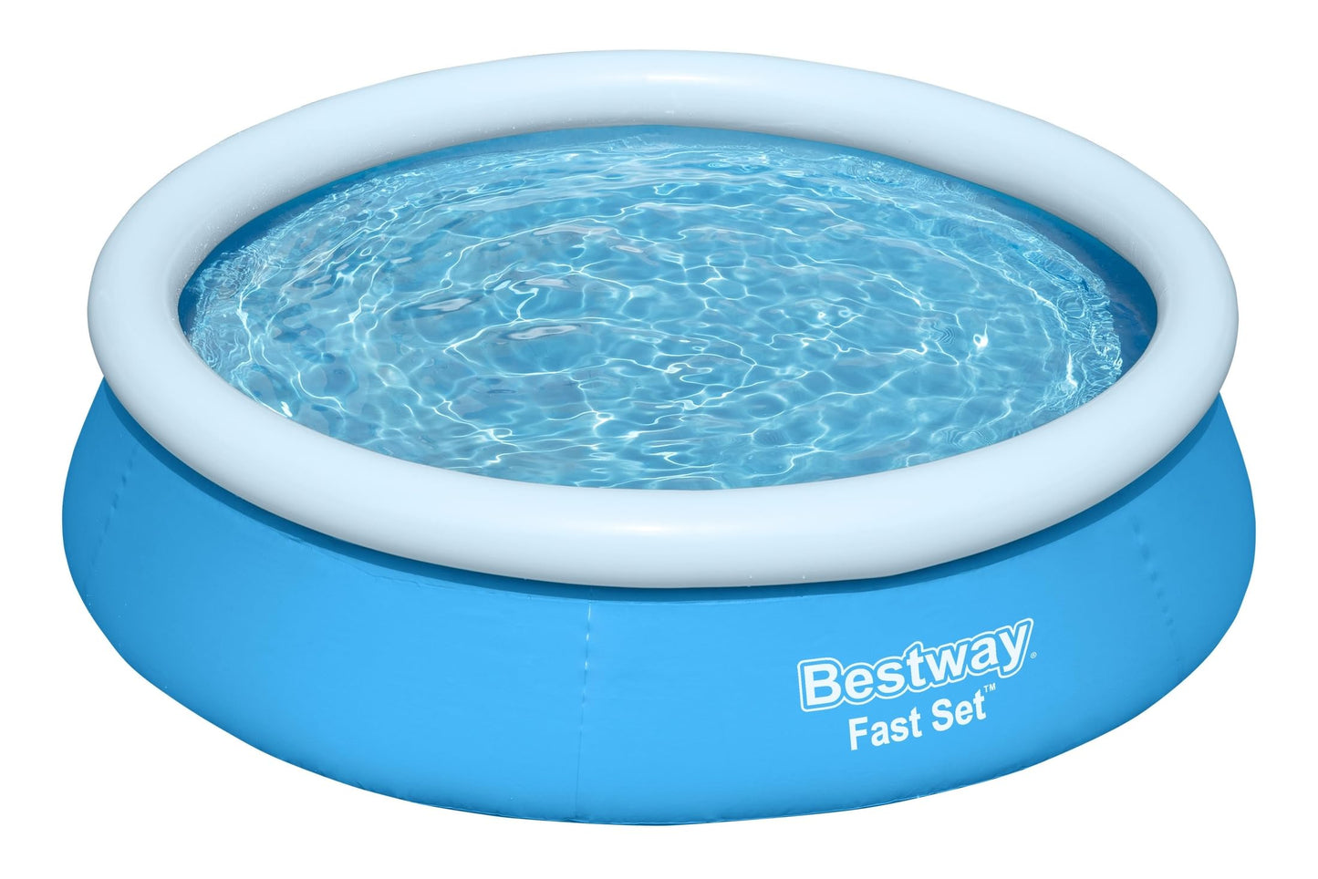 Bestway Fast Set Inflatable Above Ground Pool | 6' x 20" Round | Puncture-Resistant Tritech Material | 248 Gal Capacity | Easy Setup & Storage | Inflatable Top Ring Swimming Pool for Kids