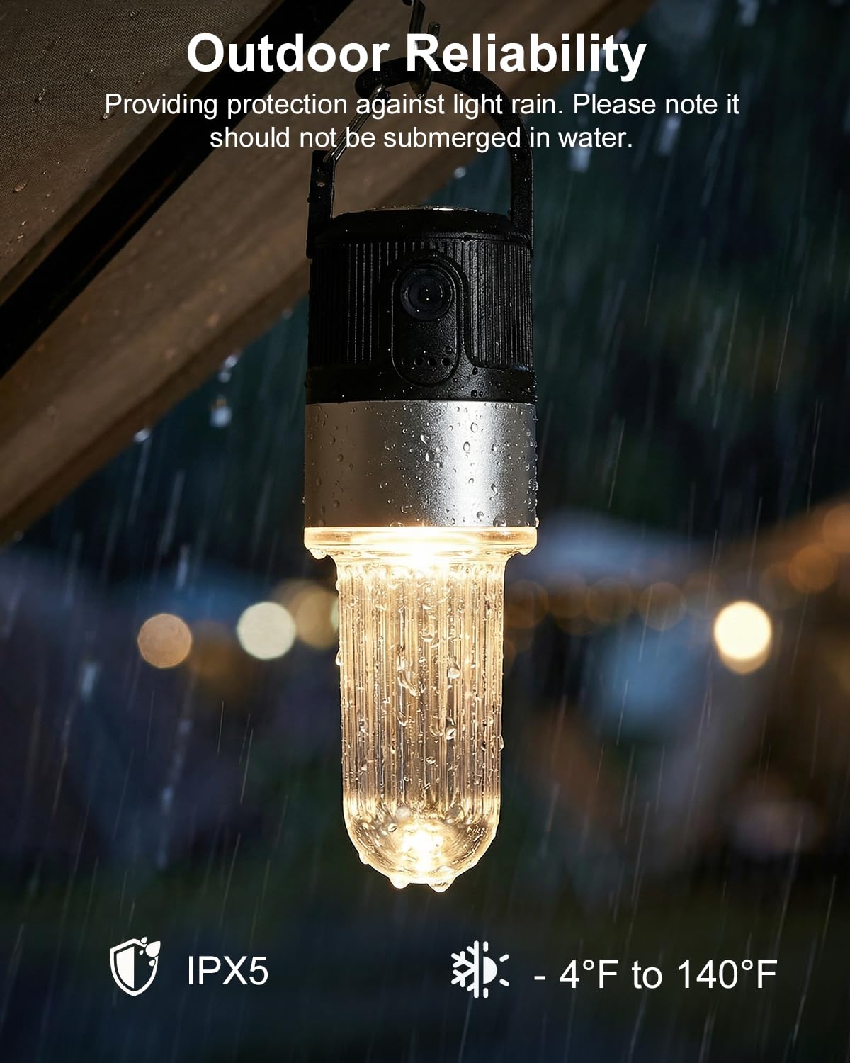 Livinlarge Led Camping Lantern USB Rechargeable,Portable Tent Lamp Emergency Lights with Hook,4 Lighting Modes,with Magnetic Attachment Feature,for Hiking,Party,Camp,Fishing,Power Failure,4 Pack