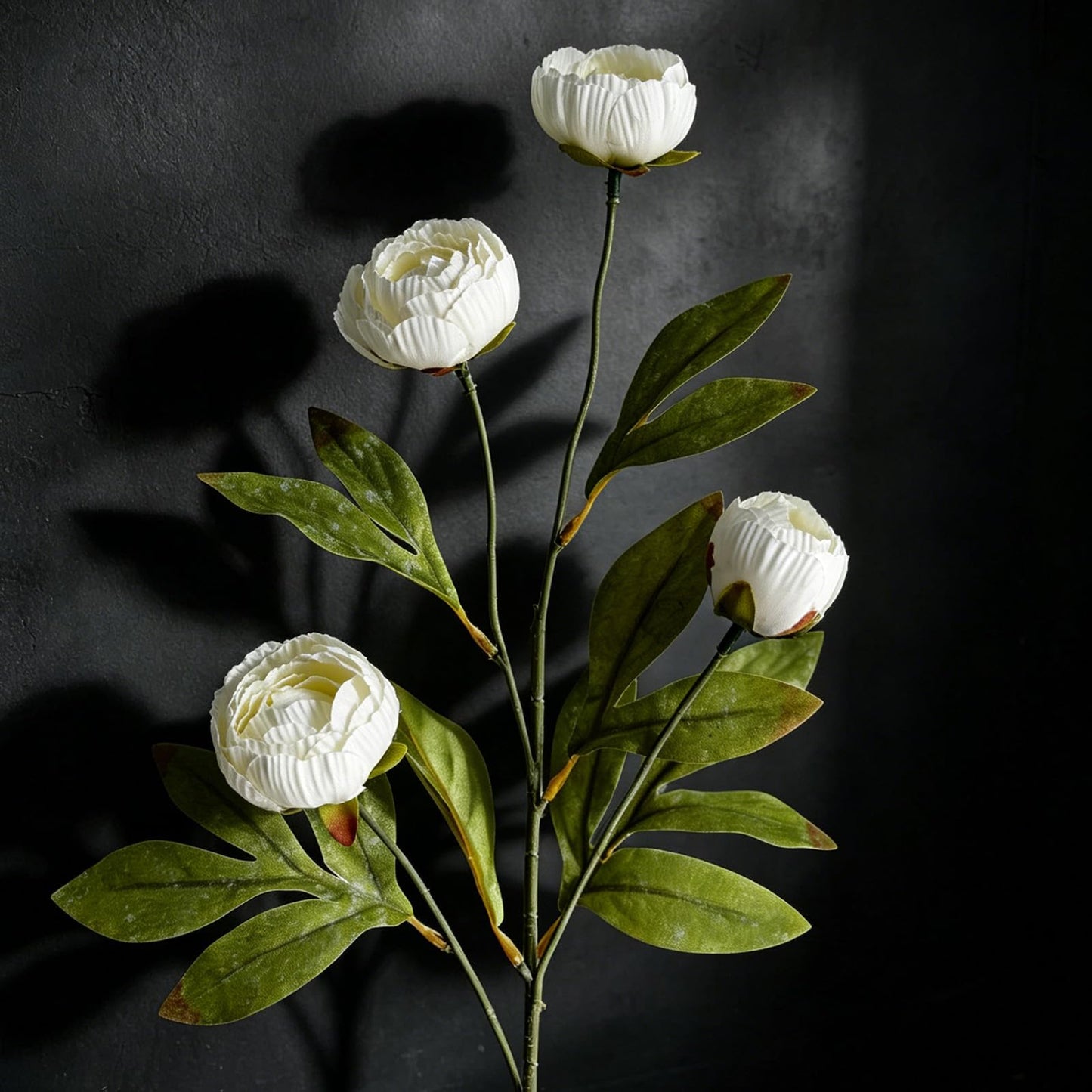 Cherica 6Pcs Viral Peony Artificial Flowers for Vase，27in Real Touch Fake Flowers Branches with Flexible Wired Stems for Home Decor DIY Bouquet Centerpieces Wedding Shower Fillers Arrangements,White