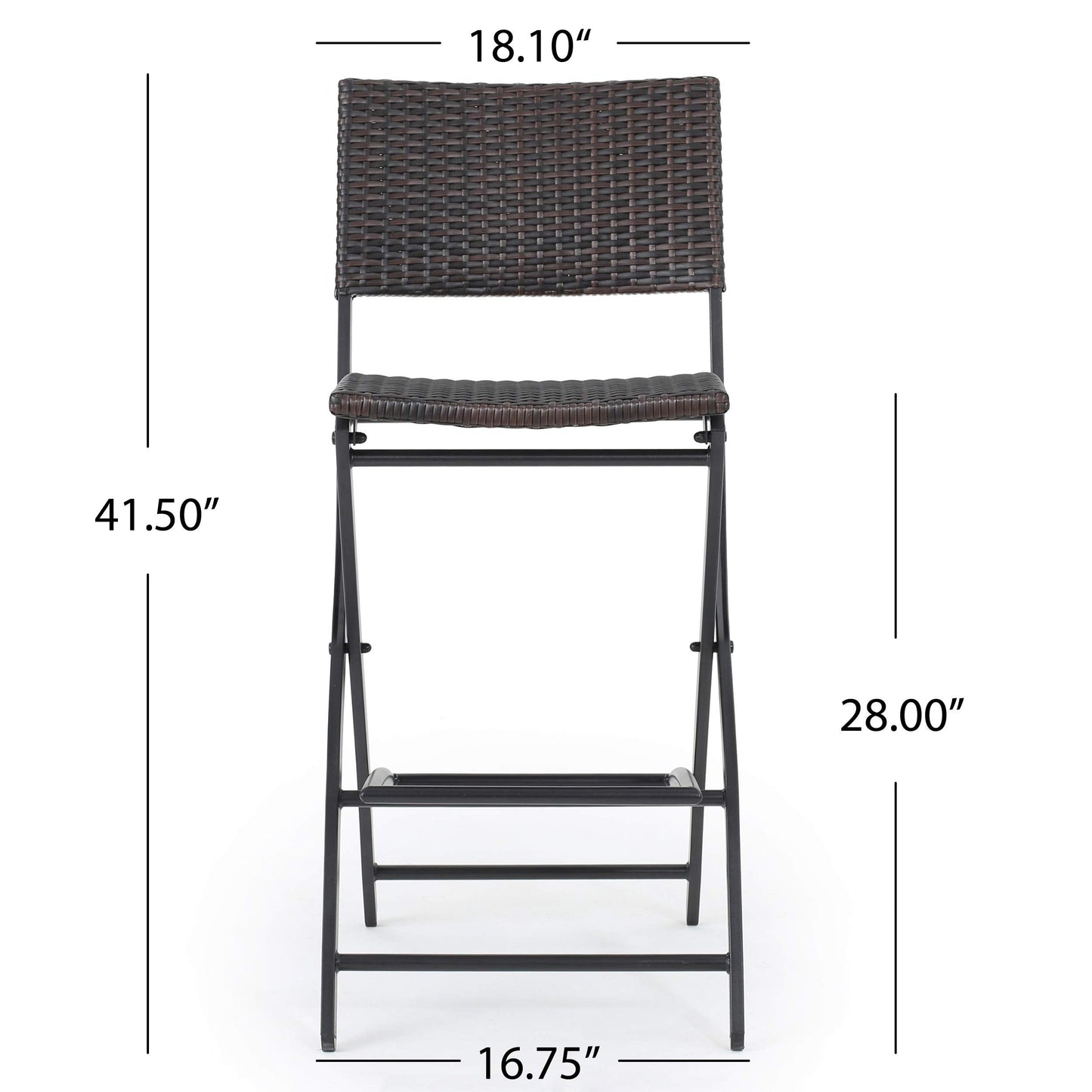 Christopher Knight Home Margarita Outdoor Wicker Bar Set, 3-Pcs Set, Multibrown